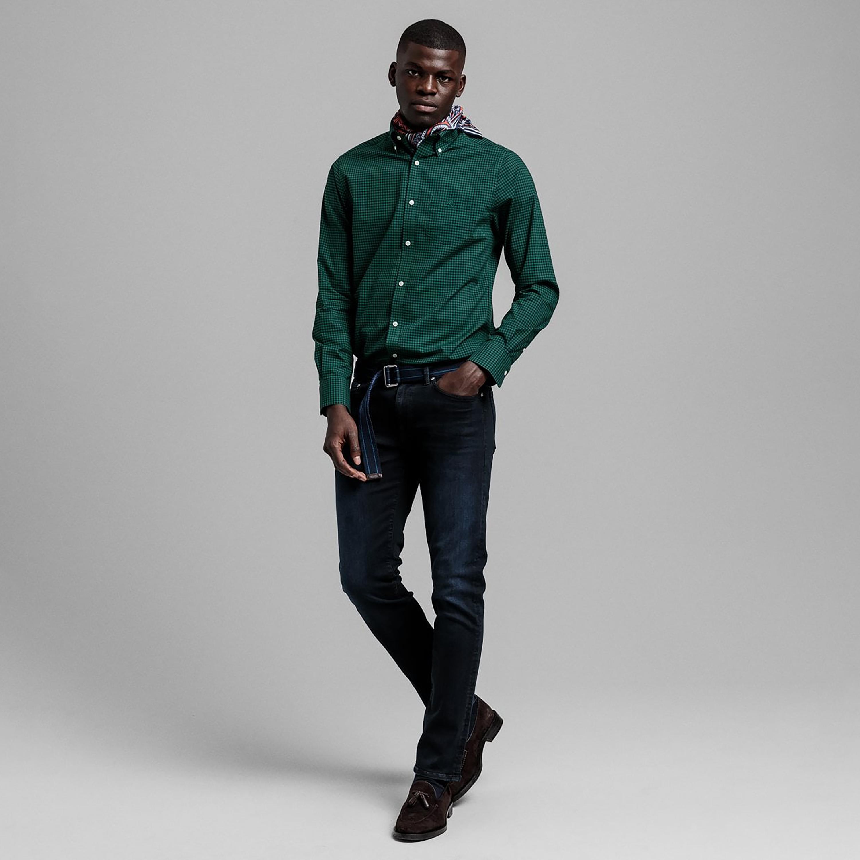 Gant Slim Fit 5 Pockets Mid-Rise Men Jeans-men-clothing-bottoms-jeans-image-2