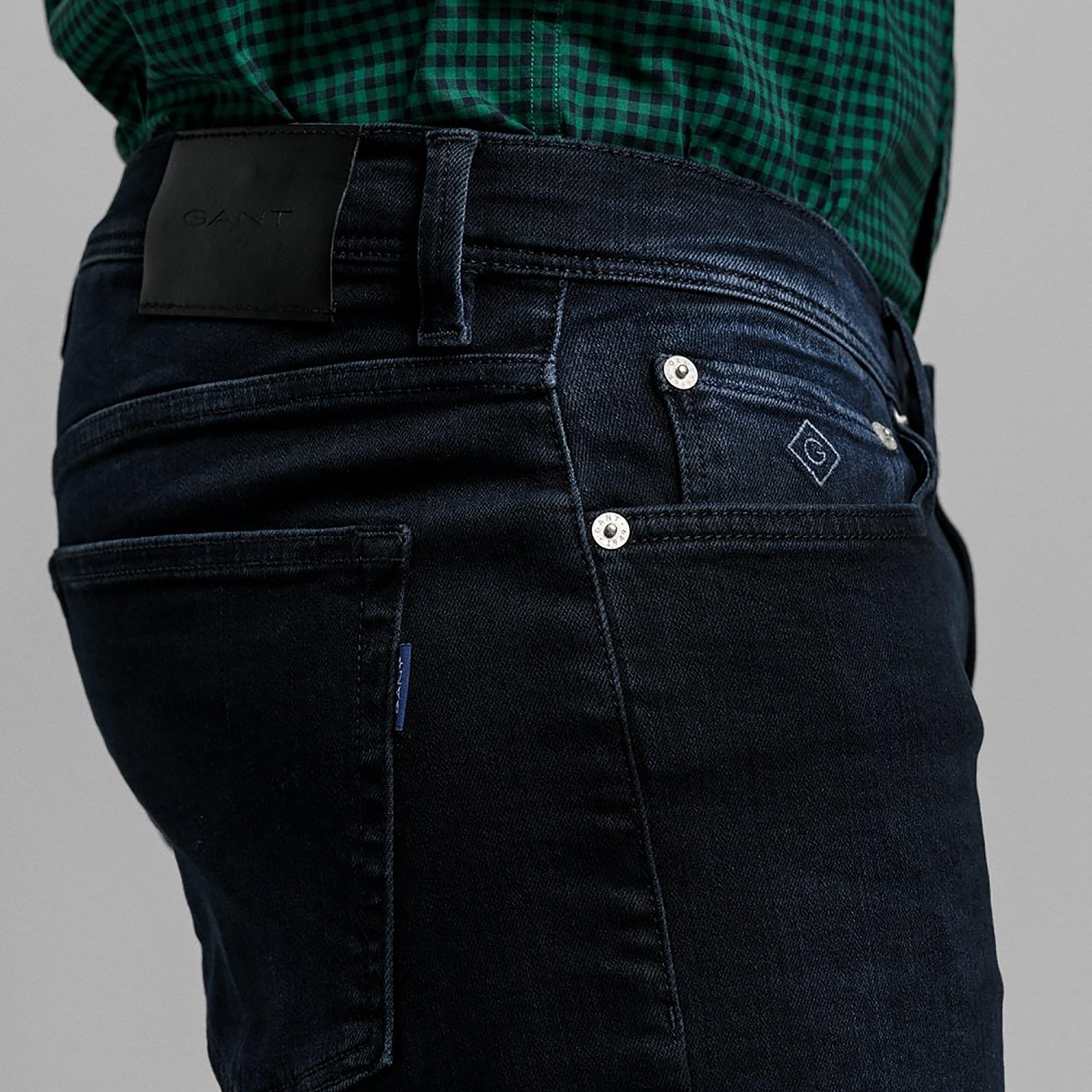 Gant Slim Fit 5 Pockets Mid-Rise Men Jeans-men-clothing-bottoms-jeans-image-3