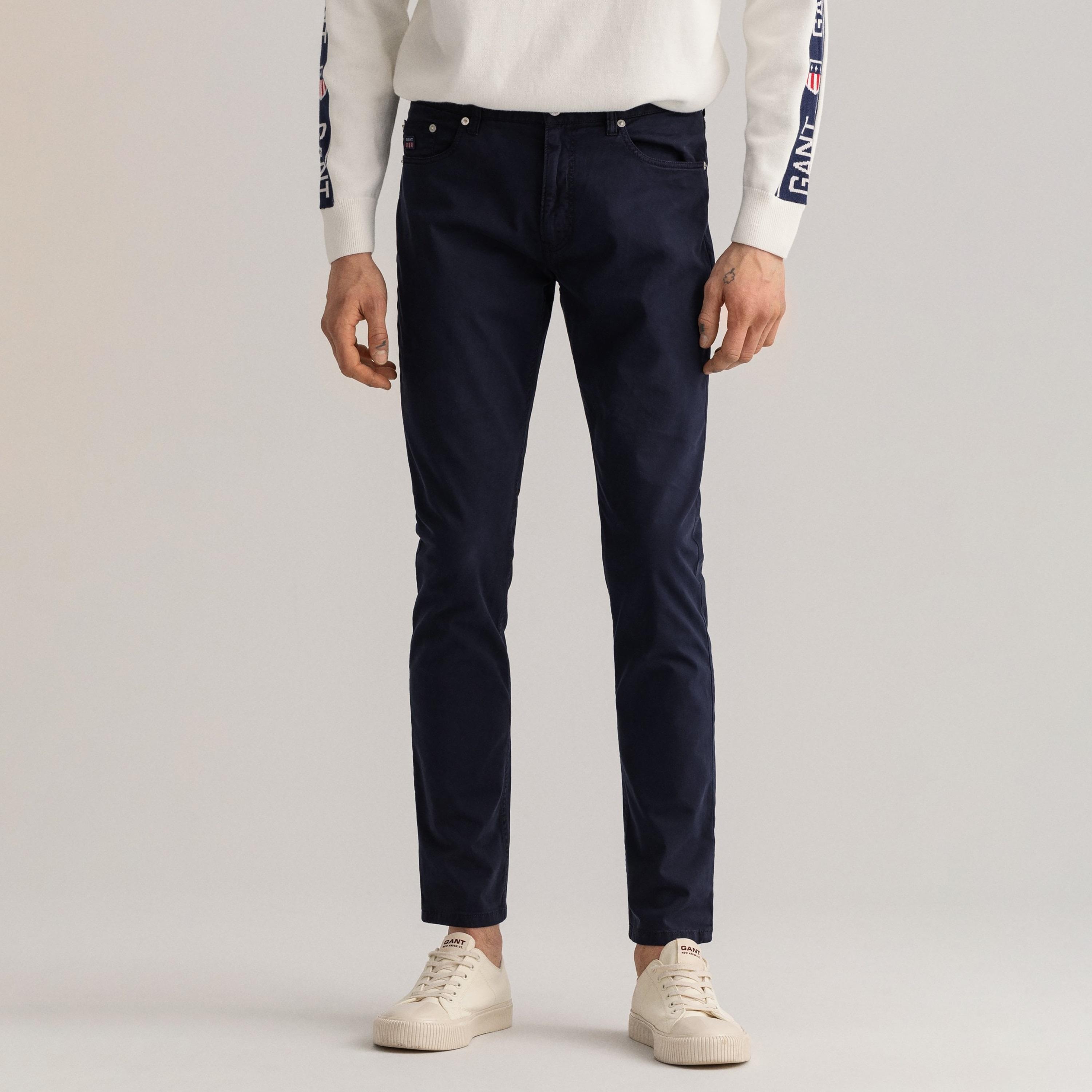 جينز جانت مستقيم صالح متوسط الارتفاع مع 5 جيوب-men-clothing-bottoms-jeans-image-1