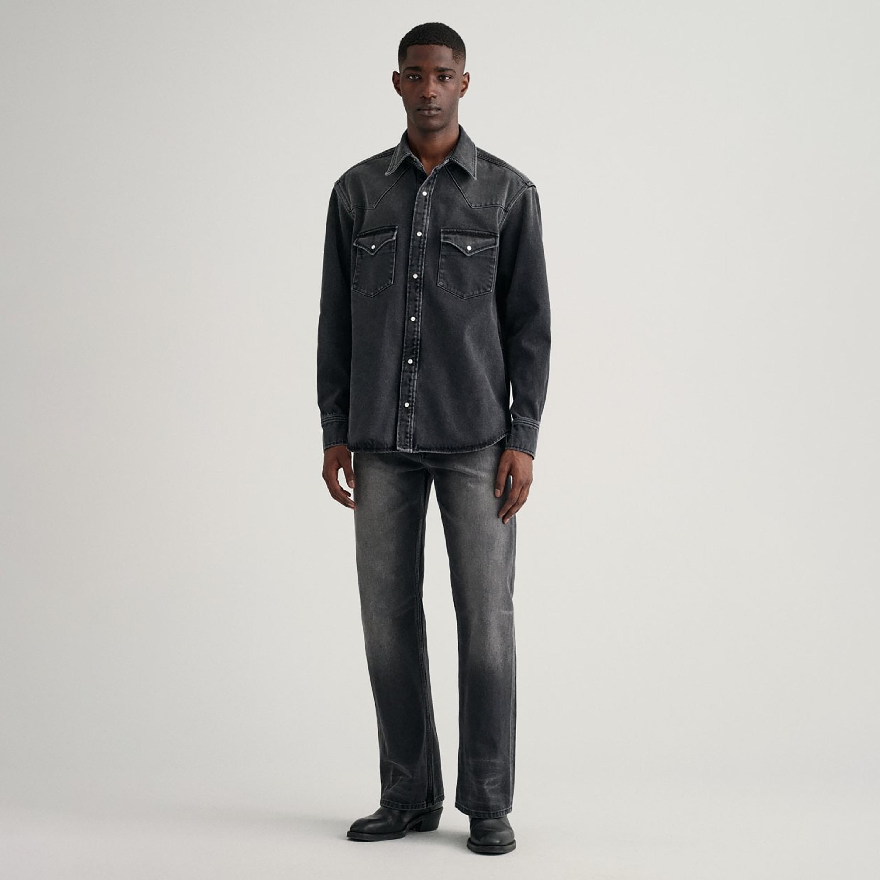 Gant Straight Fit Mid-Rise Jeans with 5 Pockets-men-clothing-bottoms-jeans-image-2