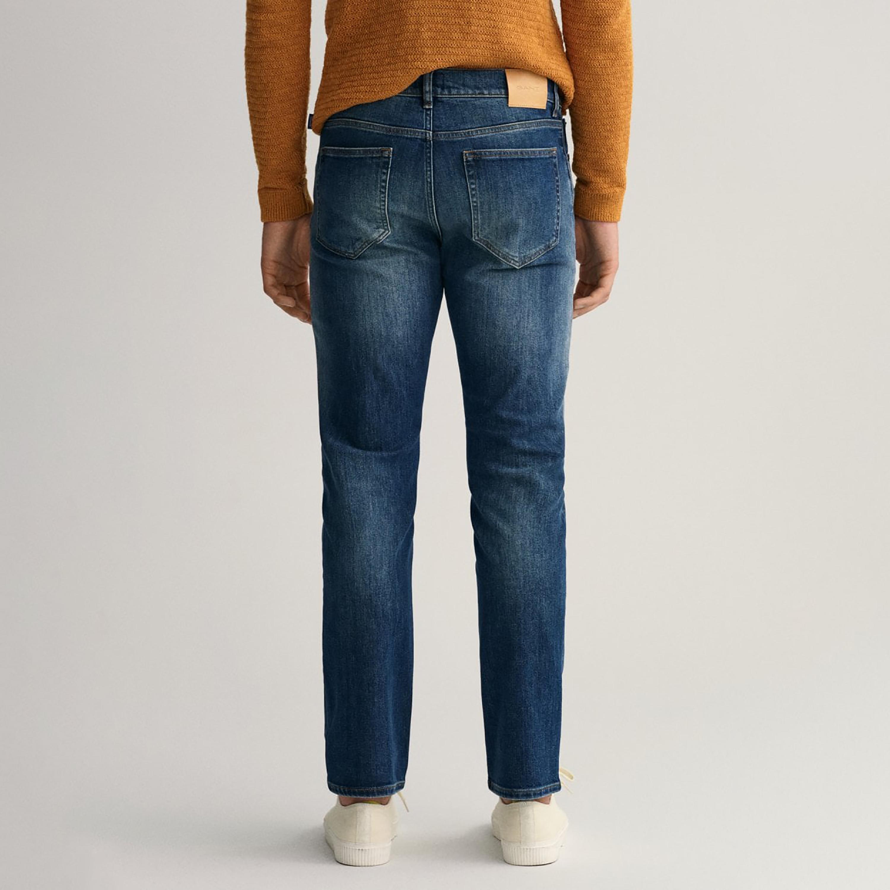 Gant Straight Fit Mid-Rise Jeans with 5 Pockets-men-clothing-bottoms-jeans-image-3