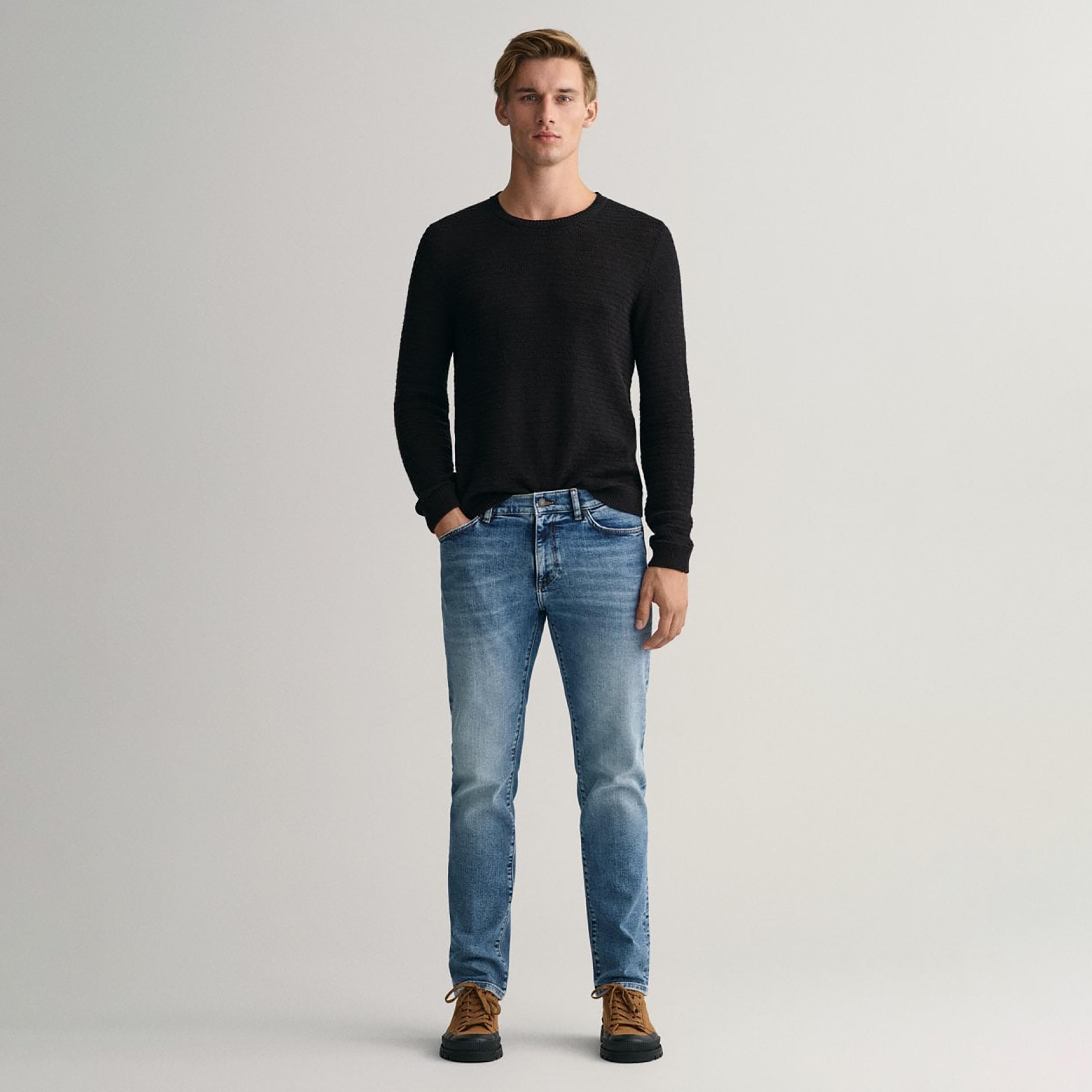 Gant Straight Fit Mid-Rise Jeans with 5 Pockets-men-clothing-bottoms-jeans-image-2