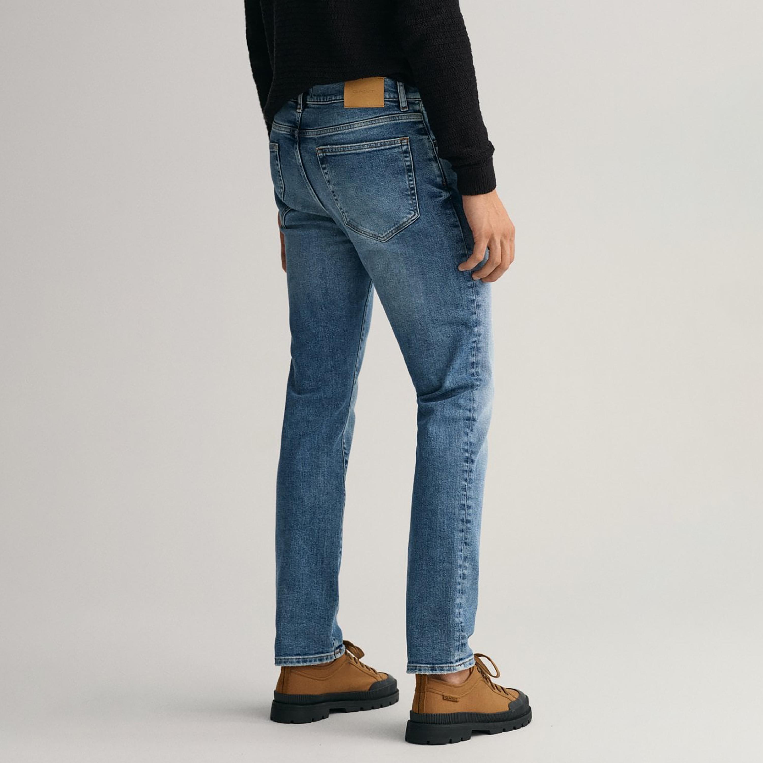 Gant Straight Fit Mid-Rise Jeans with 5 Pockets-men-clothing-bottoms-jeans-image-3