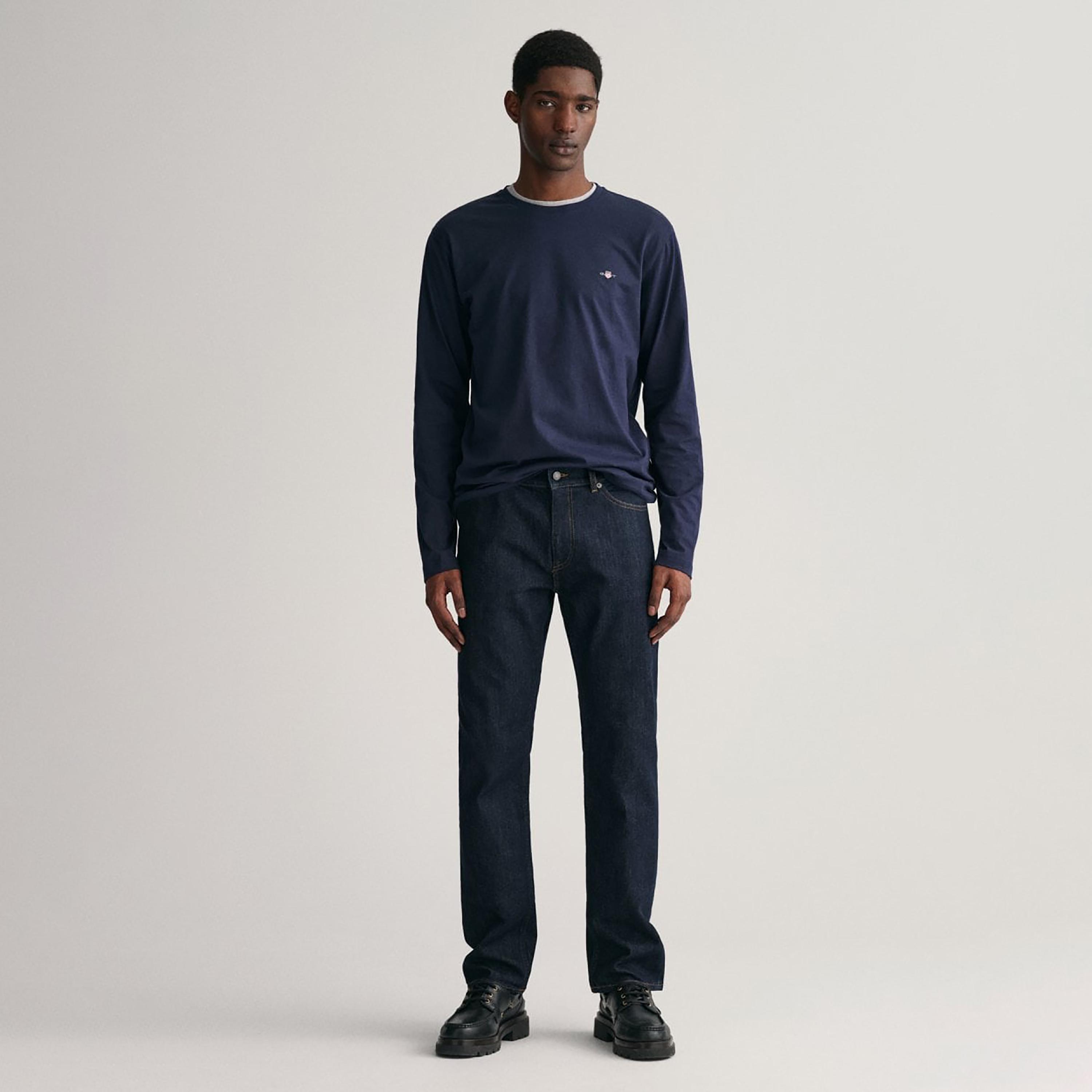 Gant Straight Fit Mid-Rise Jeans with 5 Pockets-men-clothing-bottoms-jeans-image-2
