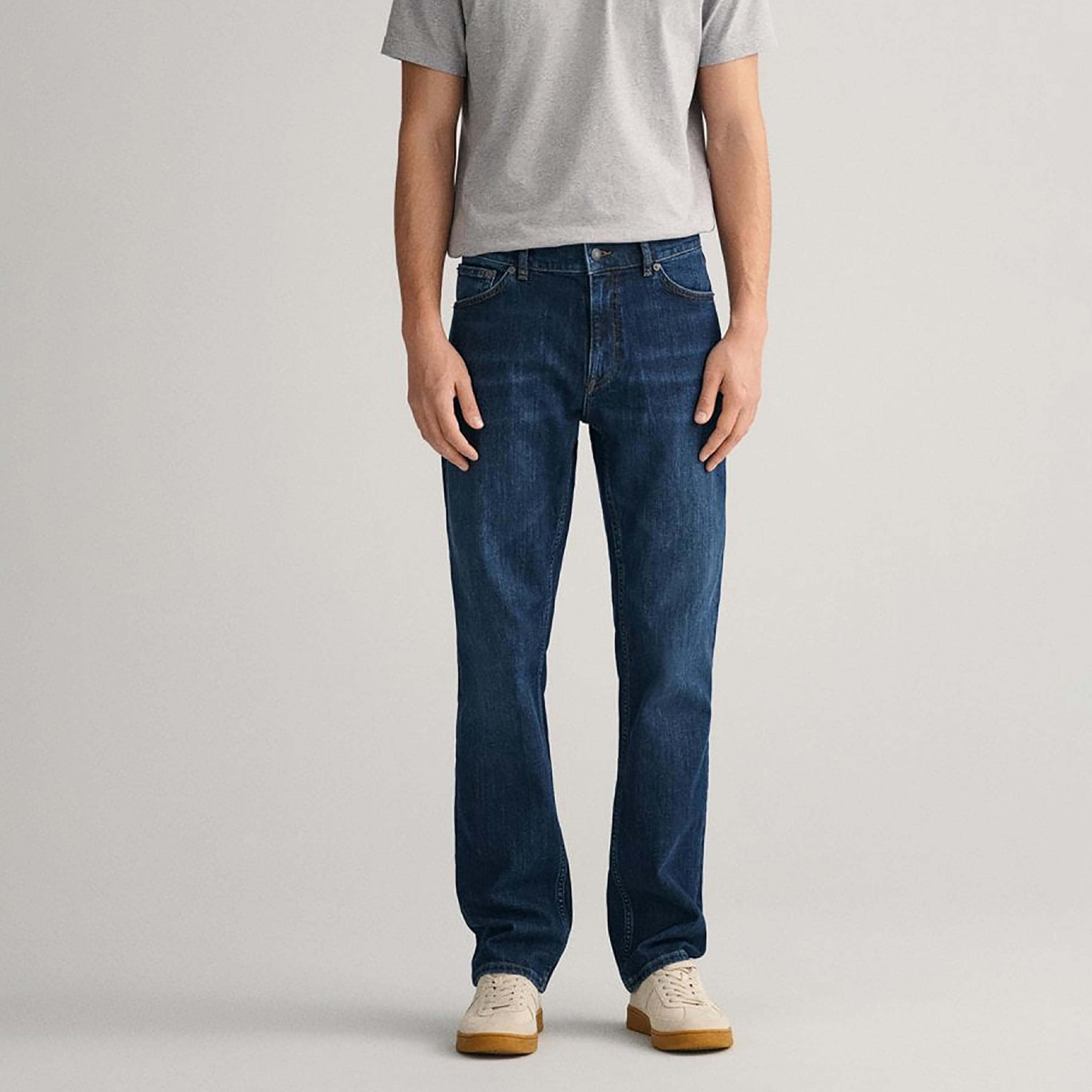جينز جانت مستقيم صالح متوسط الارتفاع مع 5 جيوب-men-clothing-bottoms-jeans-image-1