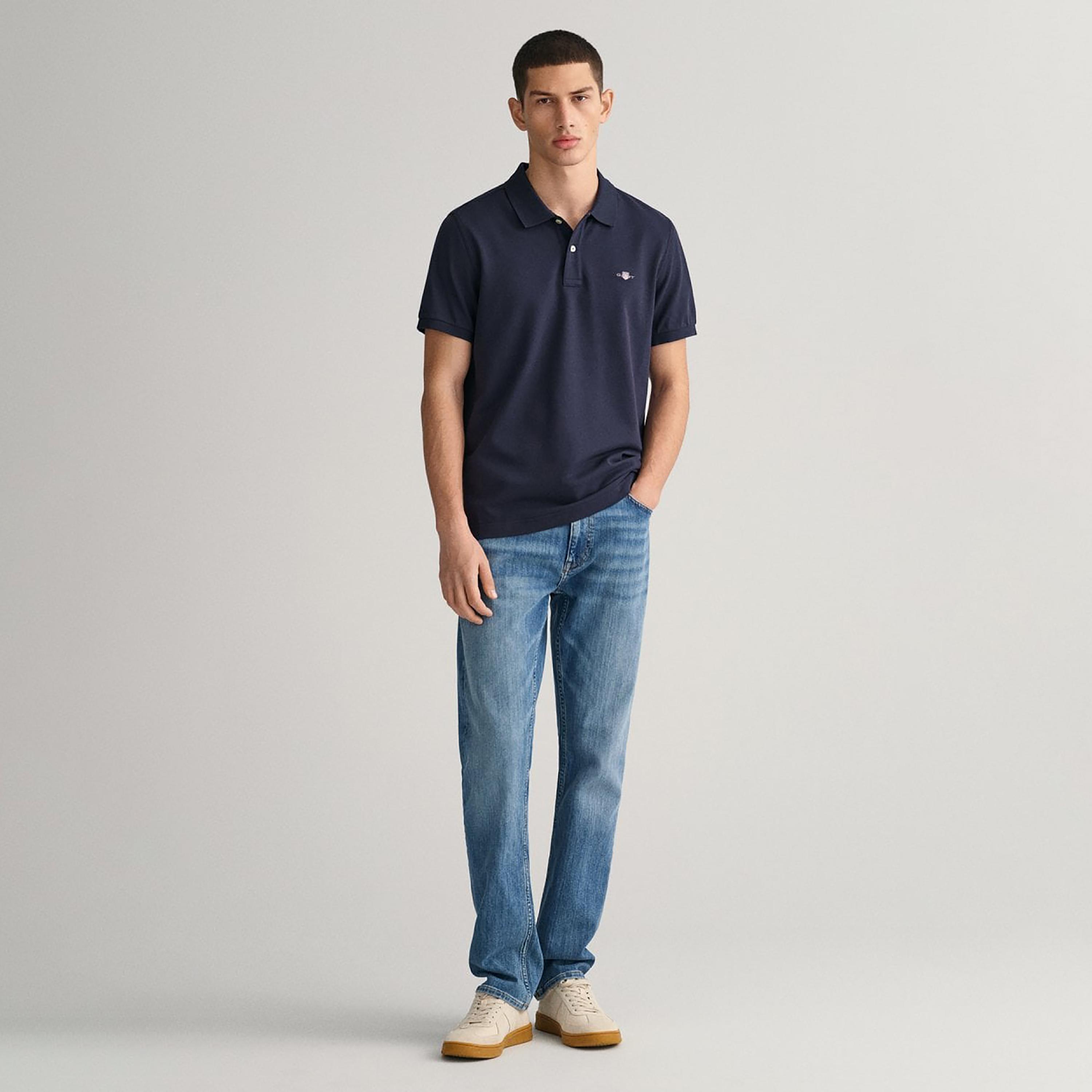 Gant Straight Fit Mid-Rise Jeans with 5 Pockets-men-clothing-bottoms-jeans-image-2