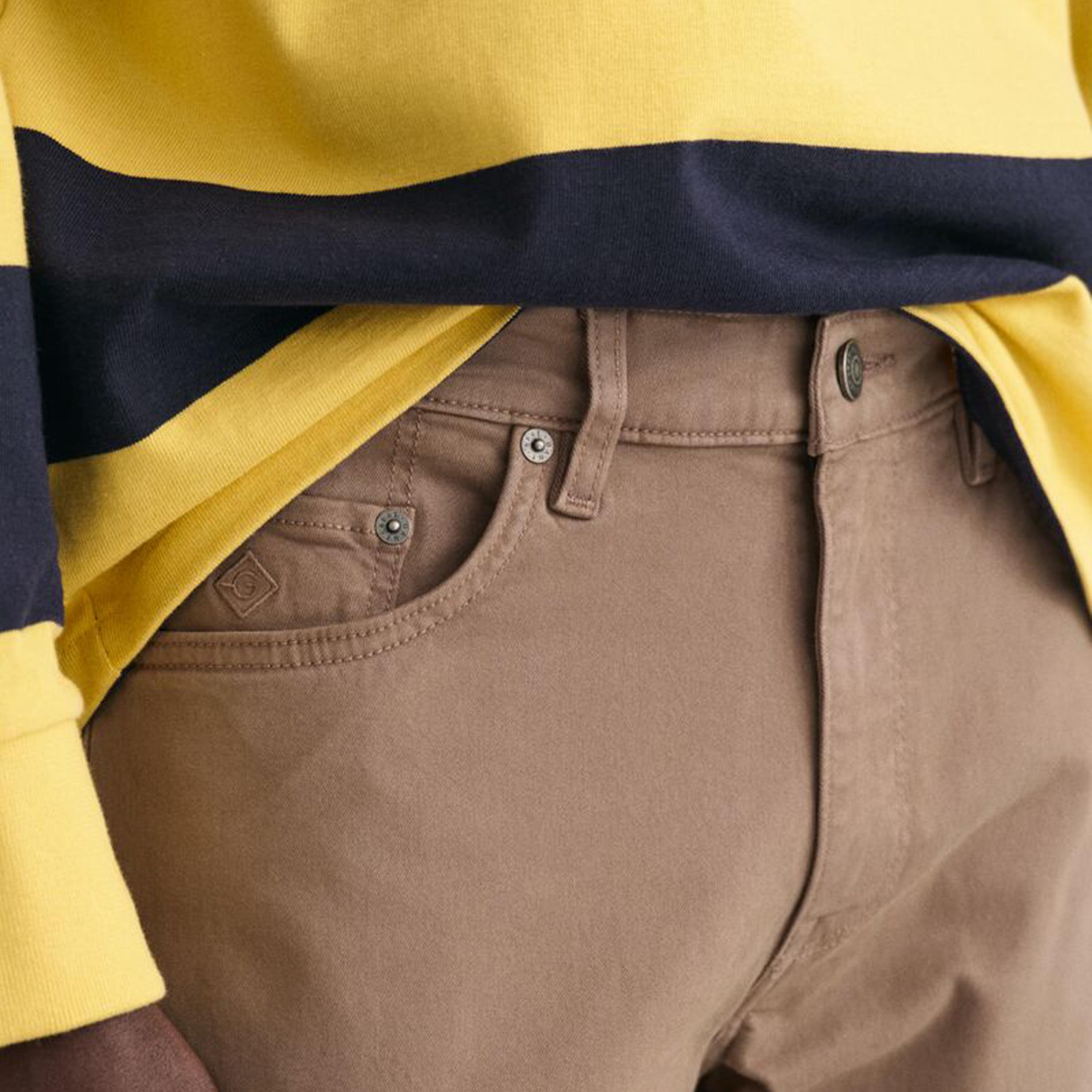 Gant Slim Fit Plain Mid-Rise Men's Jeans-men-clothing-bottoms-jeans-image-3