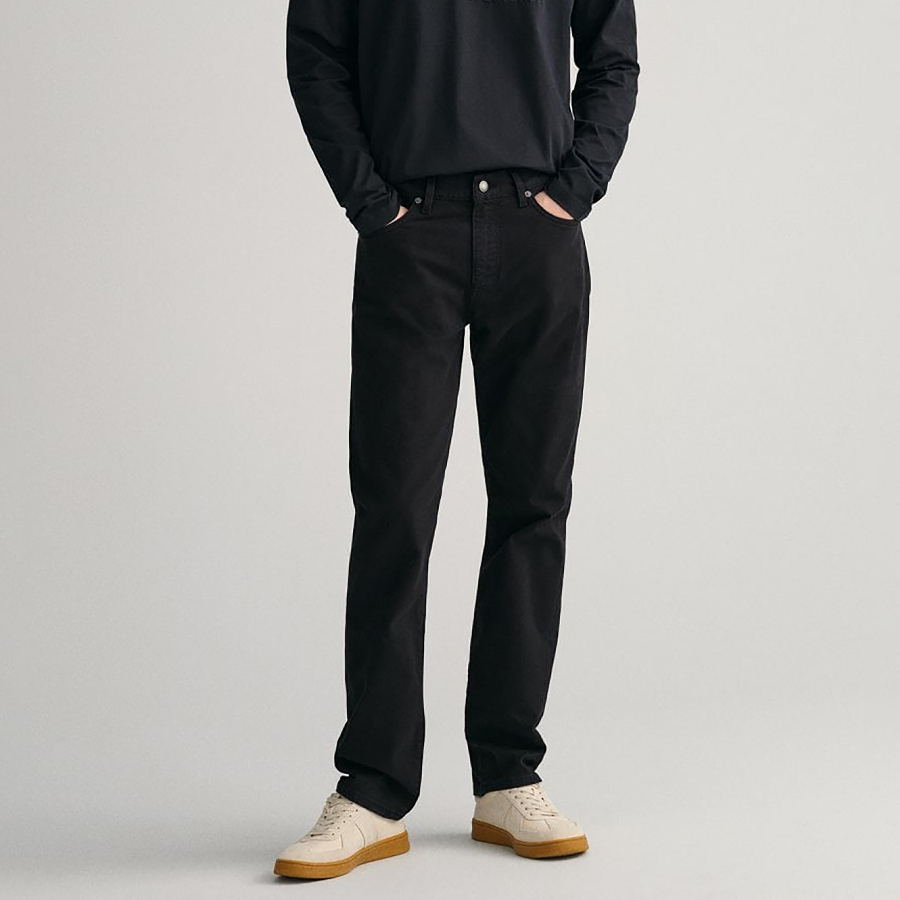 Gant Straight Fit Mid-Rise Jeans with 5 Pockets-men-clothing-bottoms-jeans-image-1