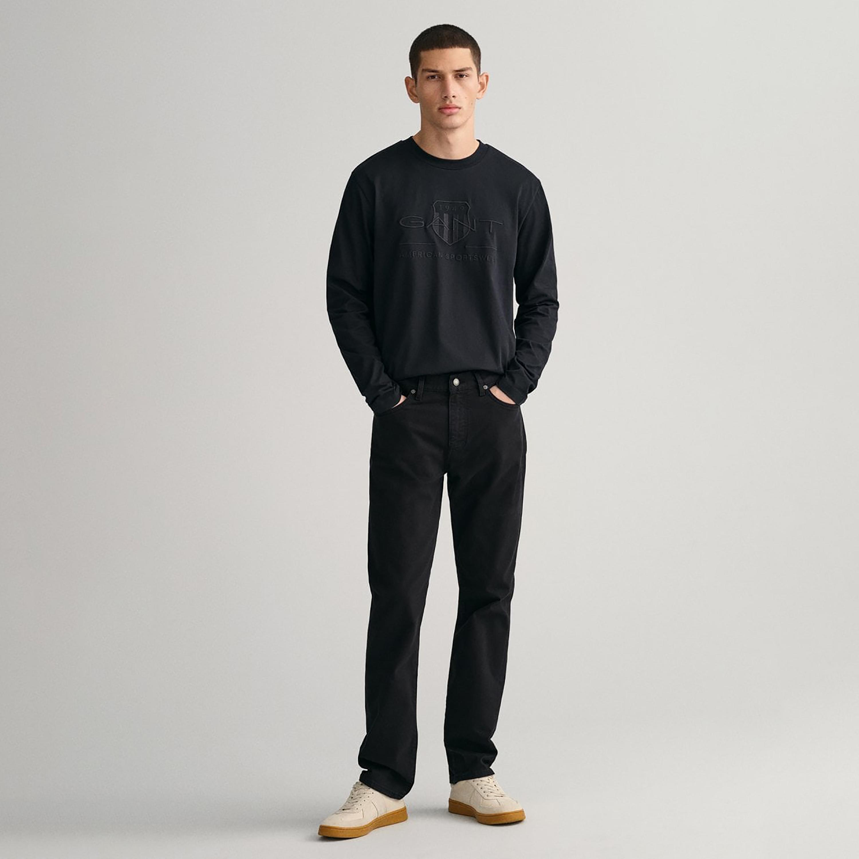 Gant Straight Fit Mid-Rise Jeans with 5 Pockets-men-clothing-bottoms-jeans-image-2