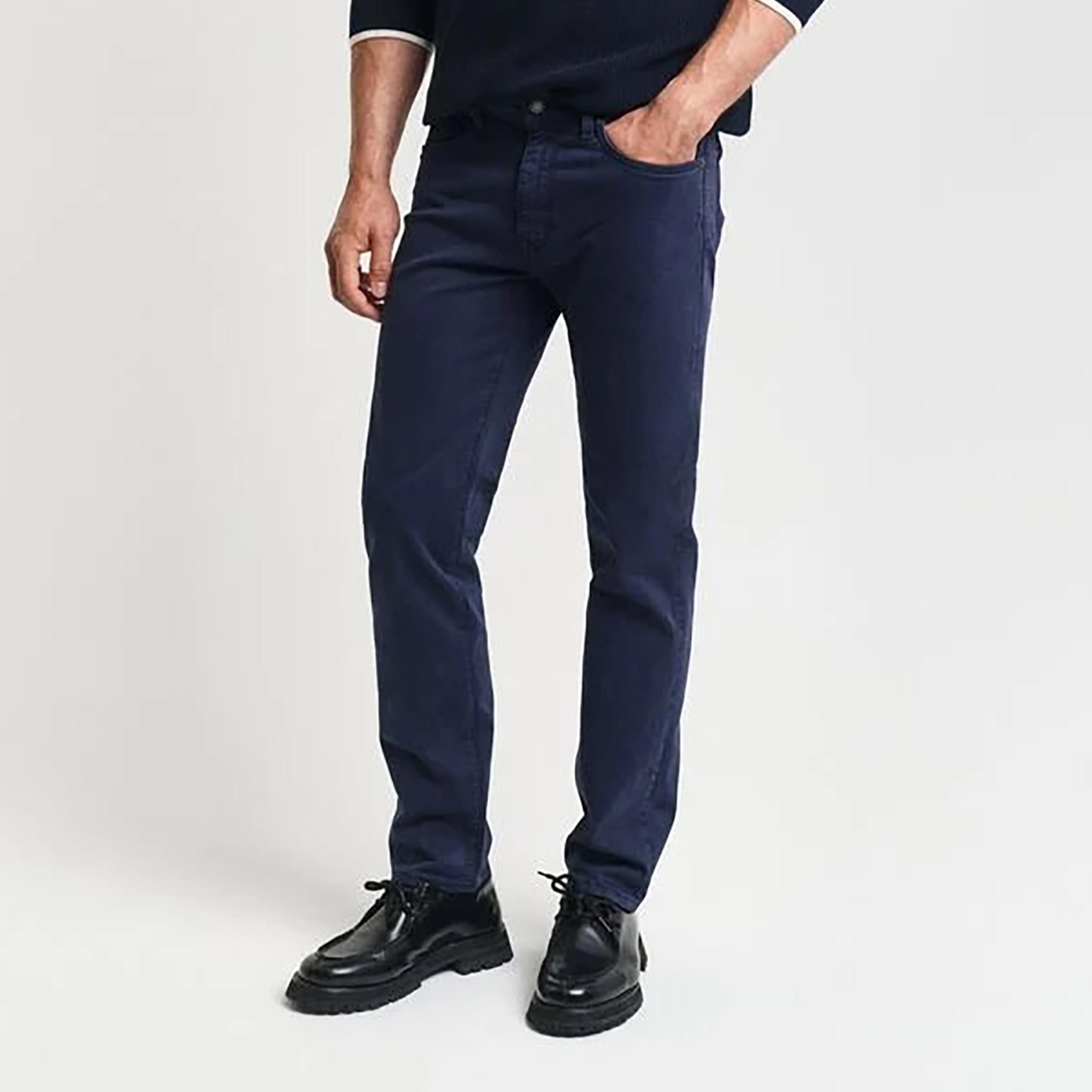 Gant Regular Fit Plain Mid-Rise Men's Jeans Inseam 32-men-clothing-jeans-image-1