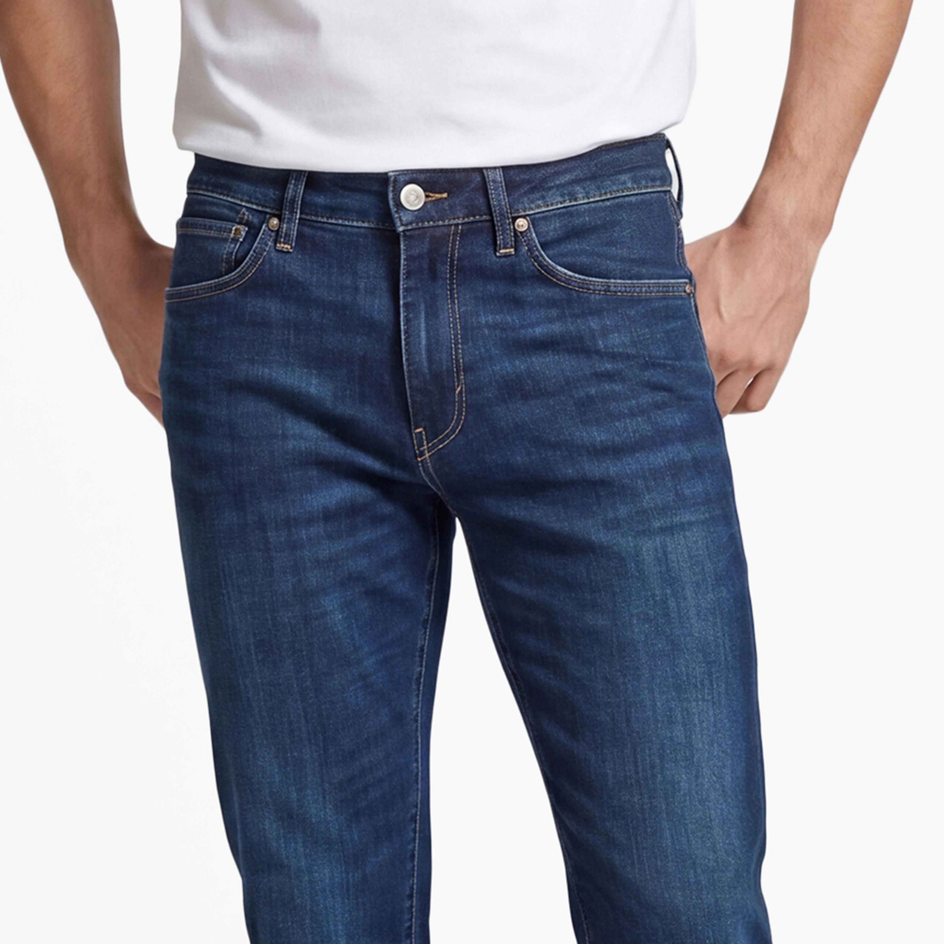 Gant Slim Fit Mid-Rise Jeans with 5 Pockets Inseam 32-men-clothing-bottoms-jeans-image-4