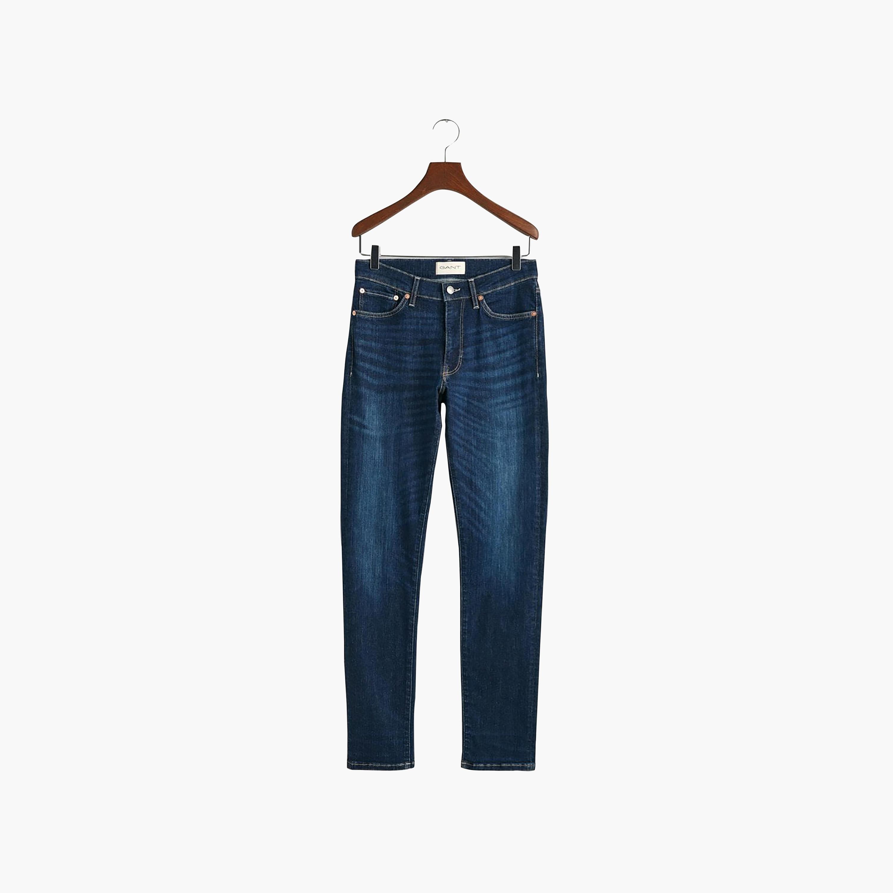 Gant Slim Fit Mid-Rise Jeans with 5 Pockets Inseam 32-men-clothing-bottoms-jeans-image-5