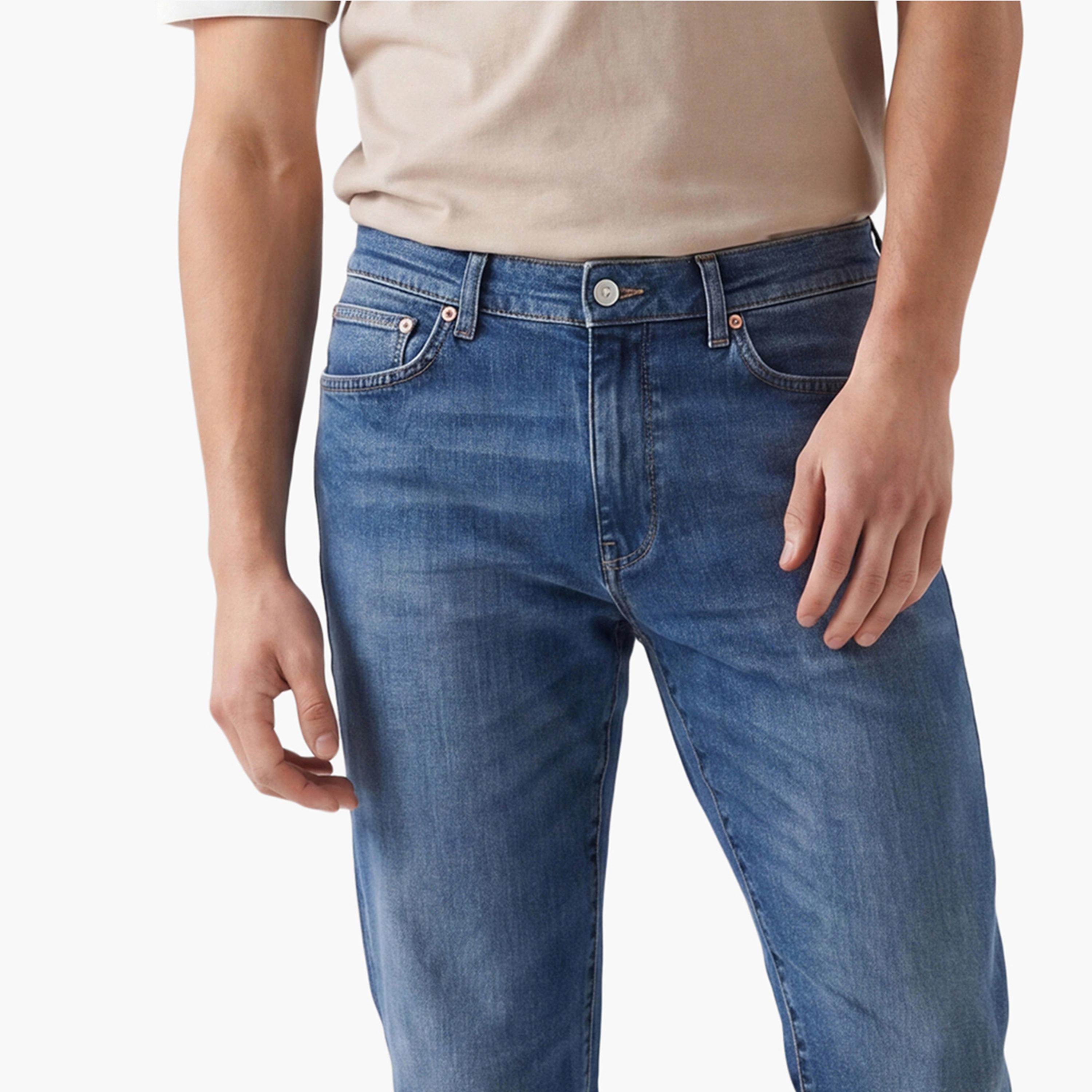 Gant Slim Fit Mid-Rise Jeans with 5 Pockets Inseam 32-men-clothing-bottoms-jeans-image-4