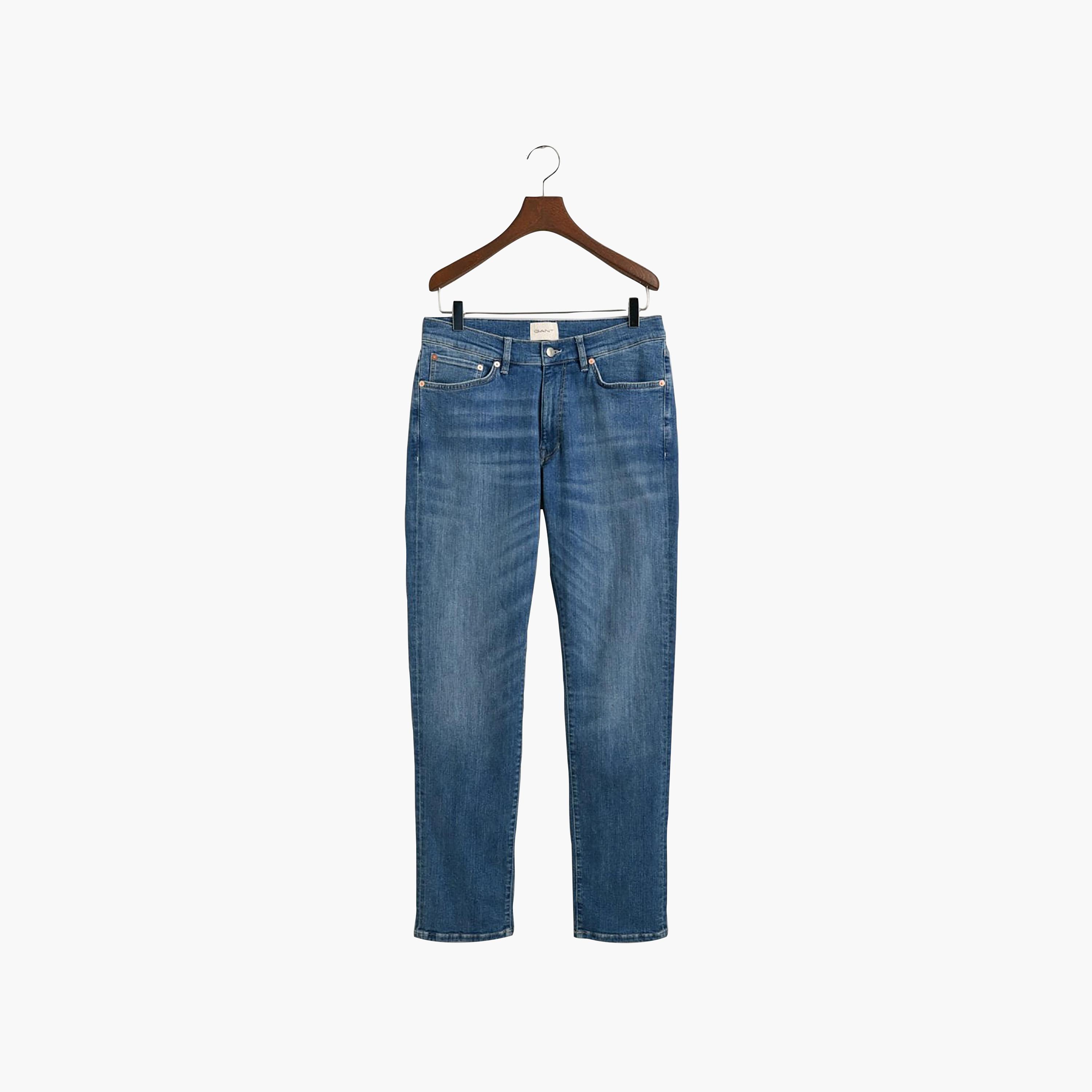 جينز جانت سليم صالح متوسط الارتفاع مع 5 جيوب32الدرزة الداخلية-men-clothing-bottoms-jeans-image-5