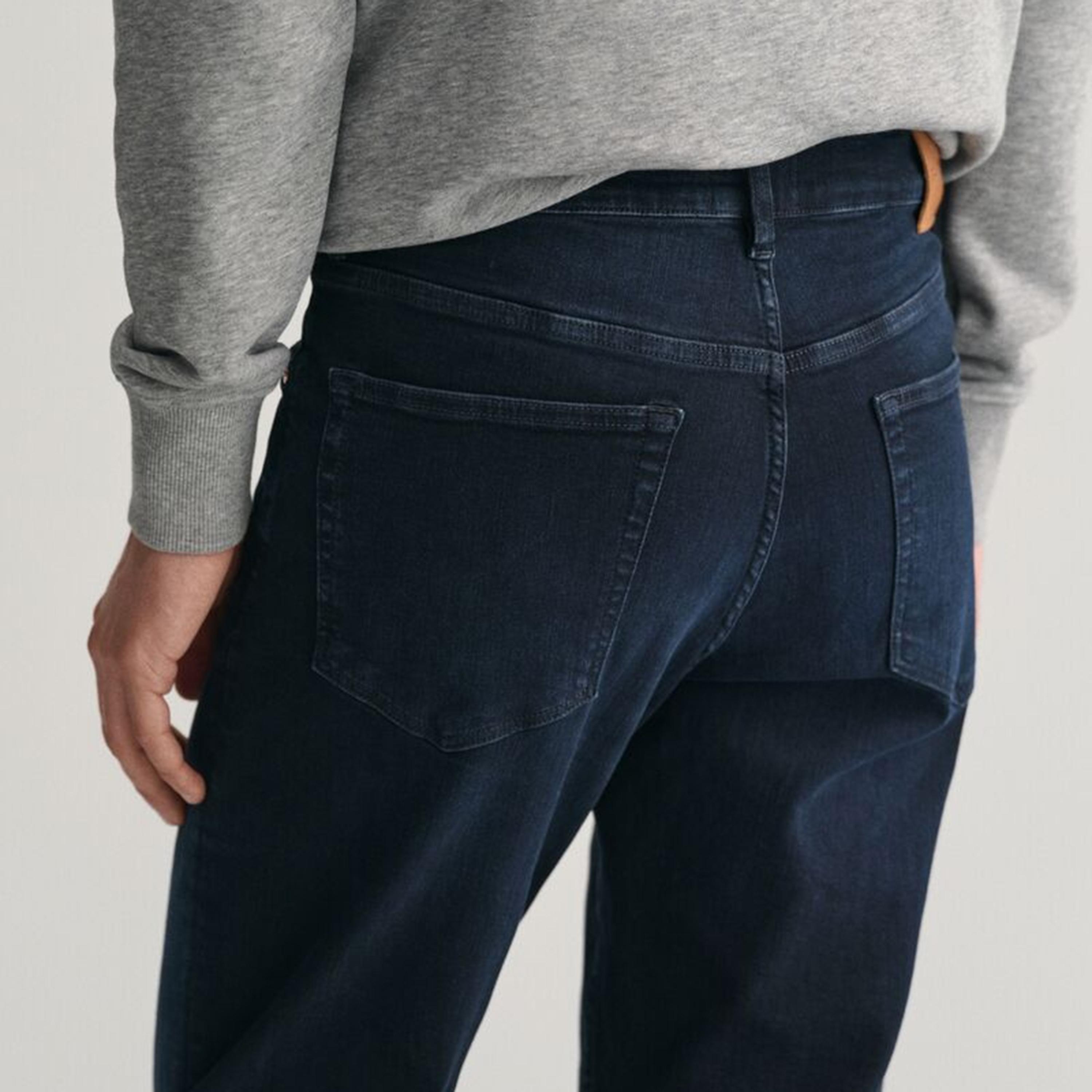 Gant Extra Slim Fit Washed 5 Pocket Mid Rise Men's Jeans Inseam 34-men-clothing-bottoms-jeans-image-4