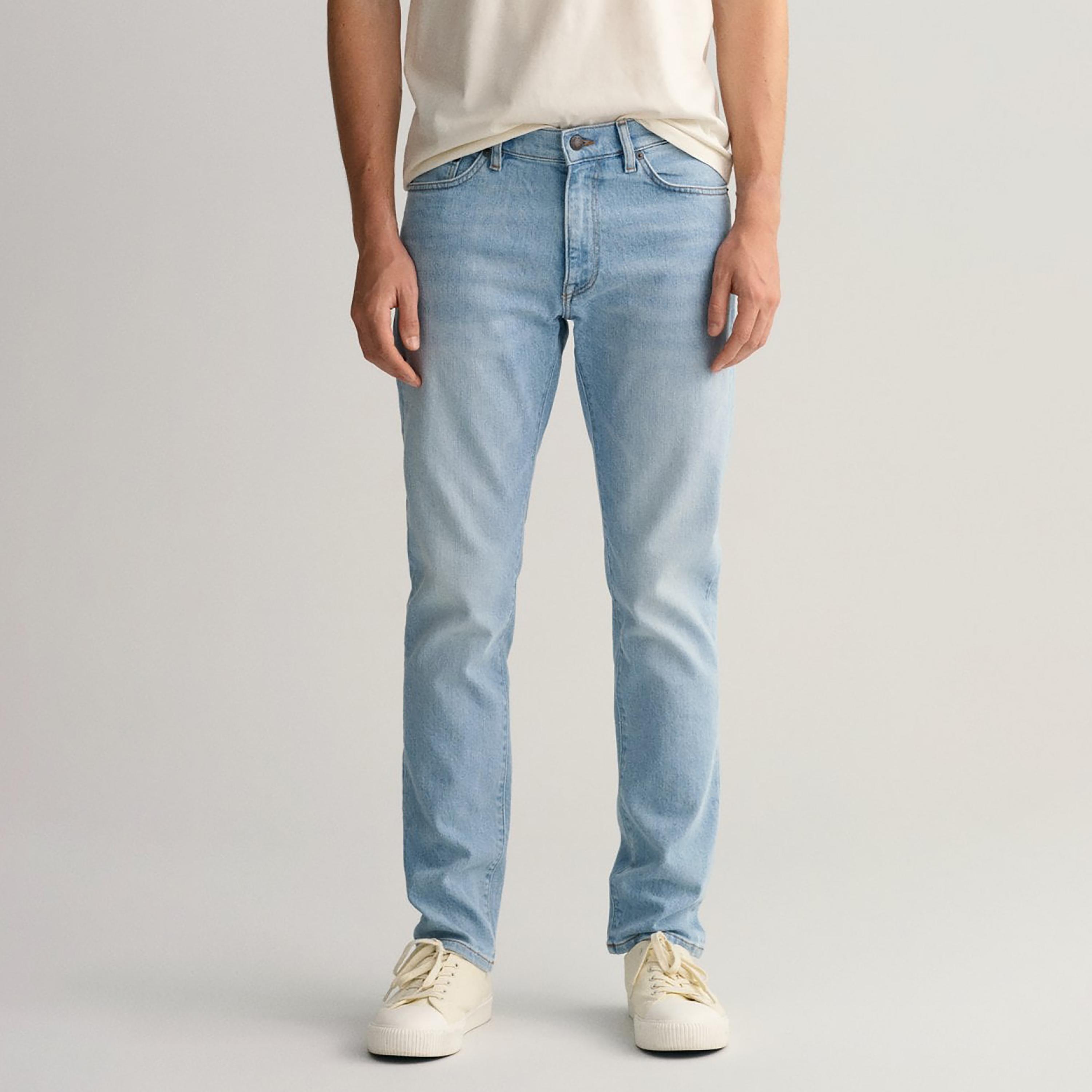 Gant Straight Fit Mid-Rise Jeans with 5 Pockets-men-clothing-bottoms-jeans-image-1