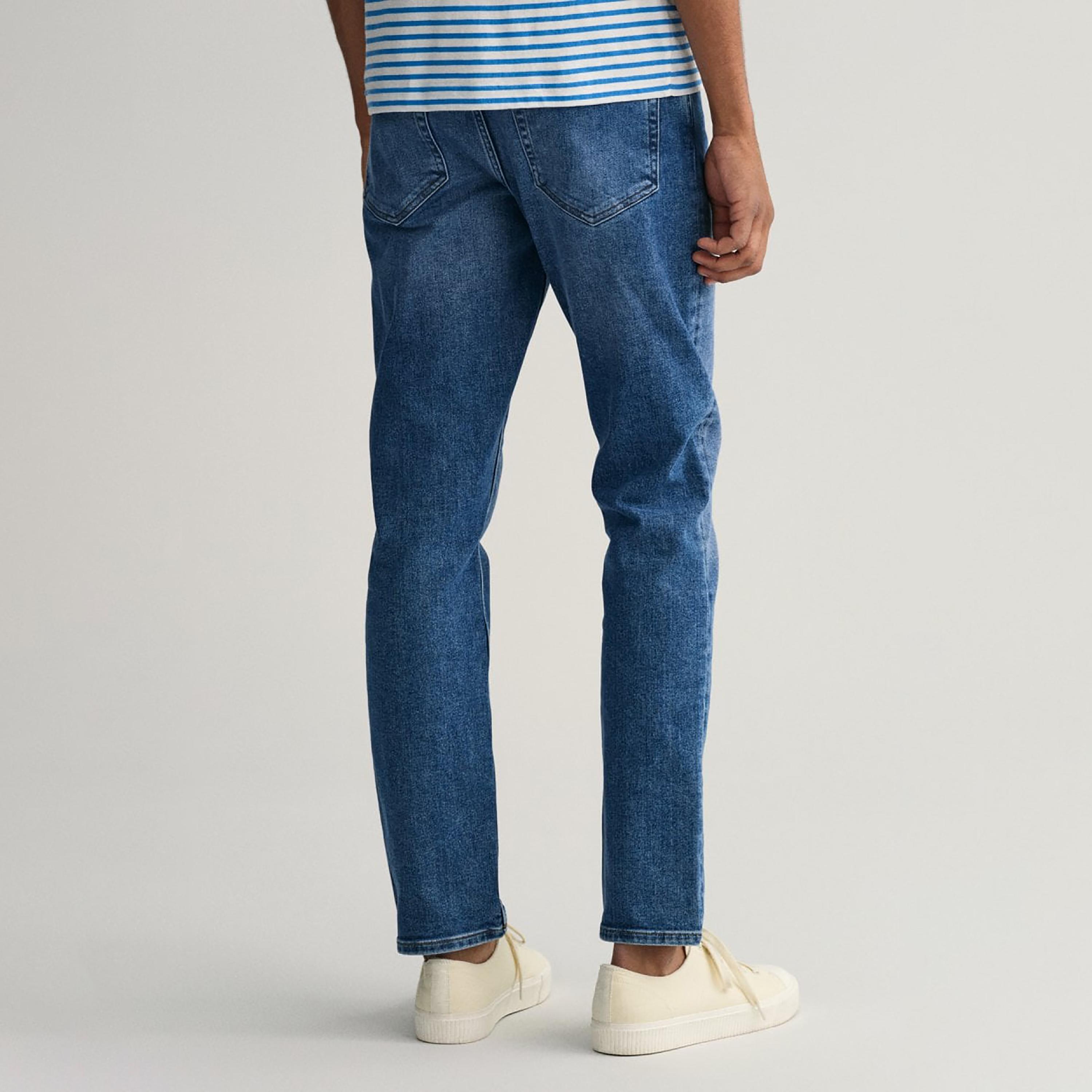 Gant Straight Fit Mid-Rise Jeans with 5 Pockets-men-clothing-bottoms-jeans-image-3