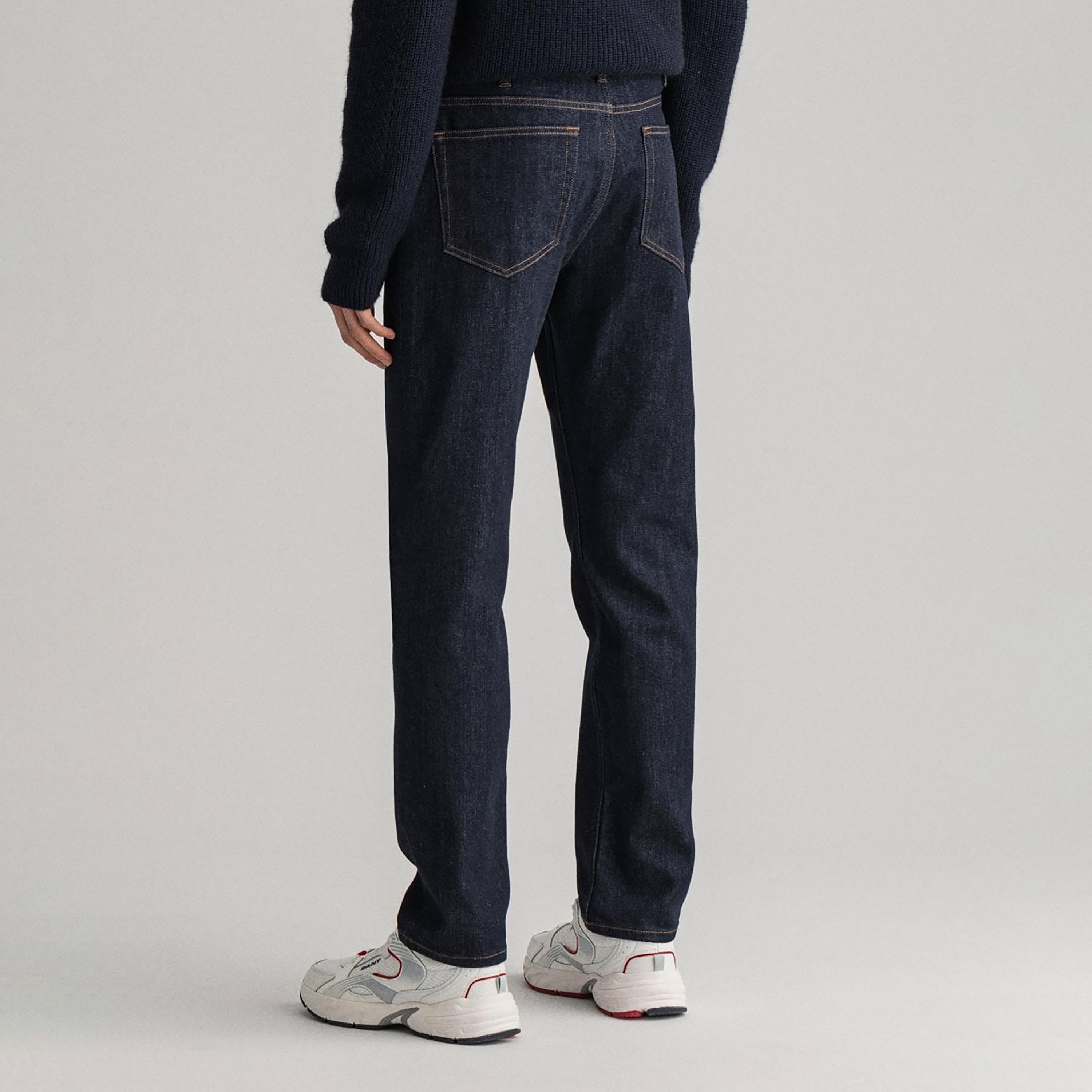Gant Regular Fit 5-Pocket Mid-Rise Men's Jeans-men-clothing-bottoms-jeans-image-4