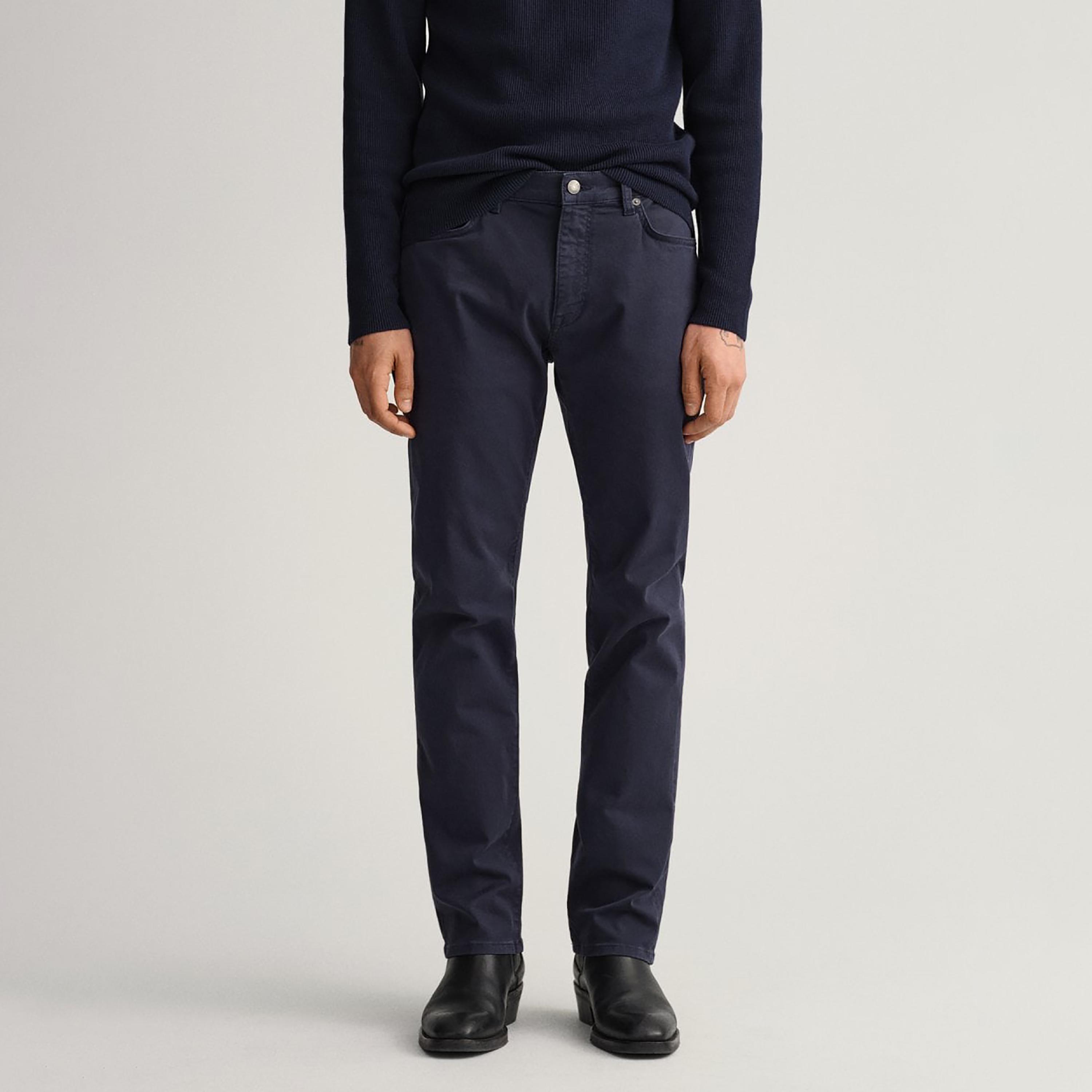 Gant Slim Fit 5 Pockets Mid-Rise Men Jeans-men-clothing-bottoms-jeans-image-1