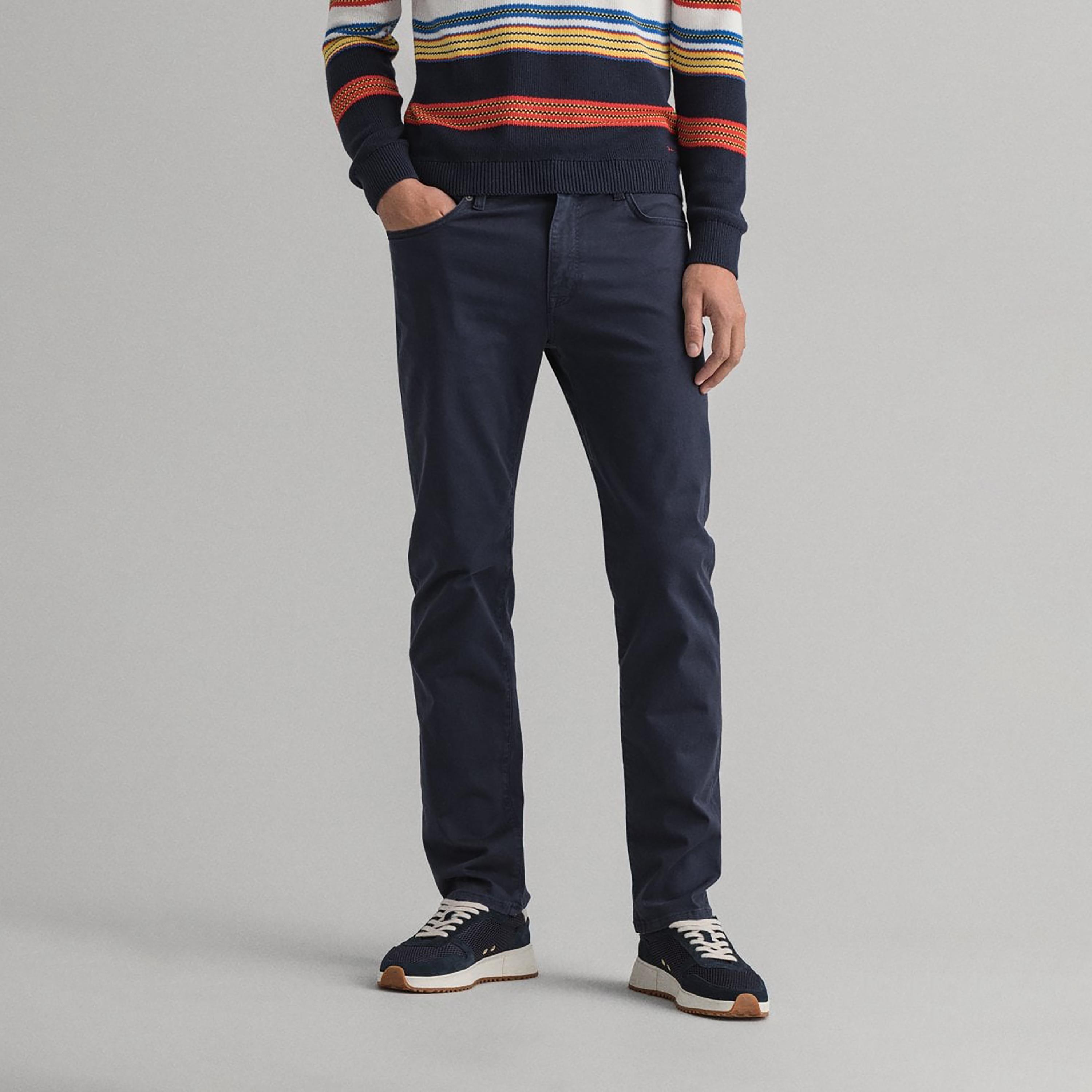 Gant Straight Fit Mid-Rise Jeans with 5 Pockets-men-clothing-bottoms-jeans-image-1