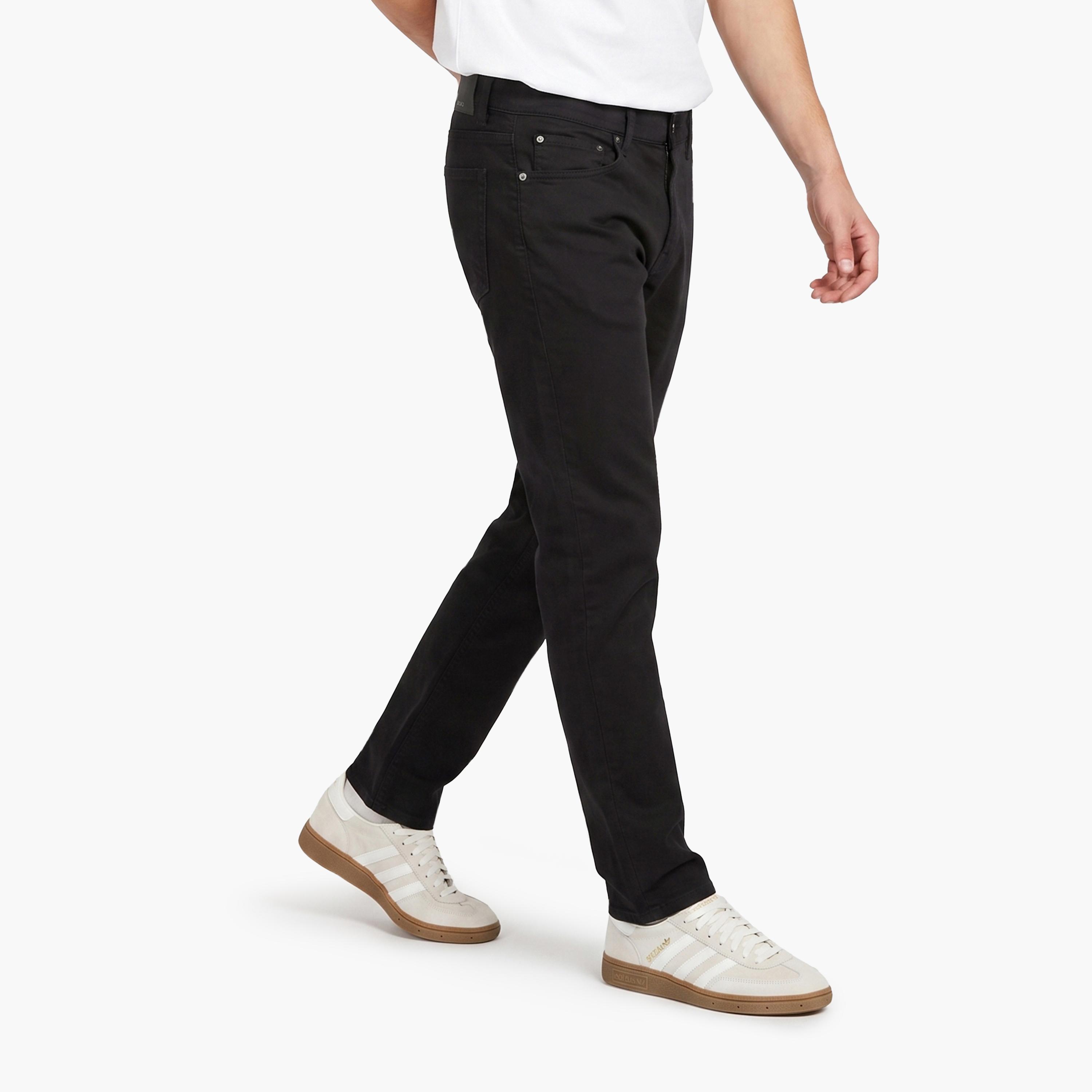 بنطال جينز رجالي سادة بخصر متوسط وقصة منتظمة (ريجولار فيت) بطول داخلي 32 من غانت-men-clothing-jeans-image-4