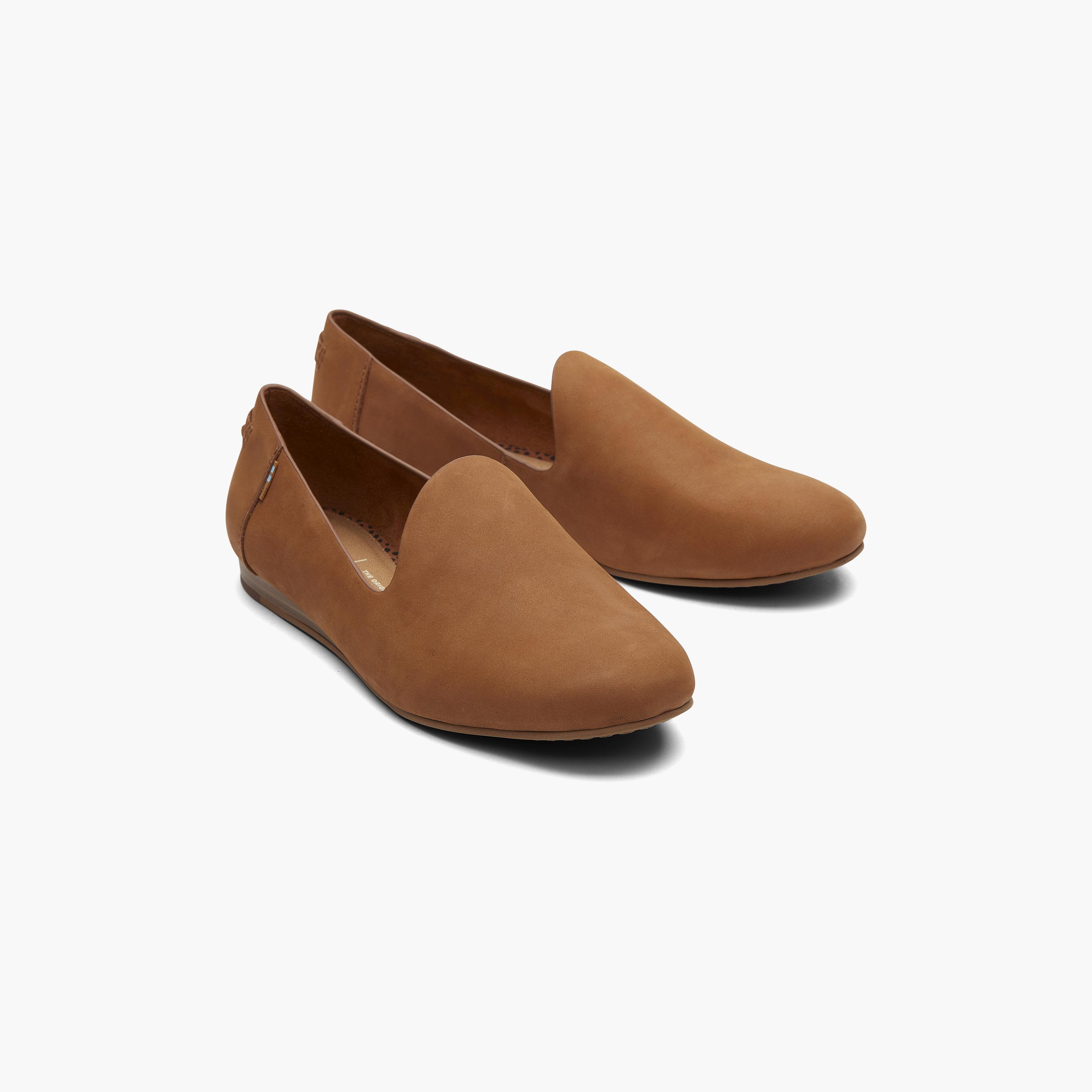 Toms Women's Tan Oiled Nubuck Darcy Flat Pointed Toe Ballerinas 10015798-women-shoes-ballerinas-image-1
