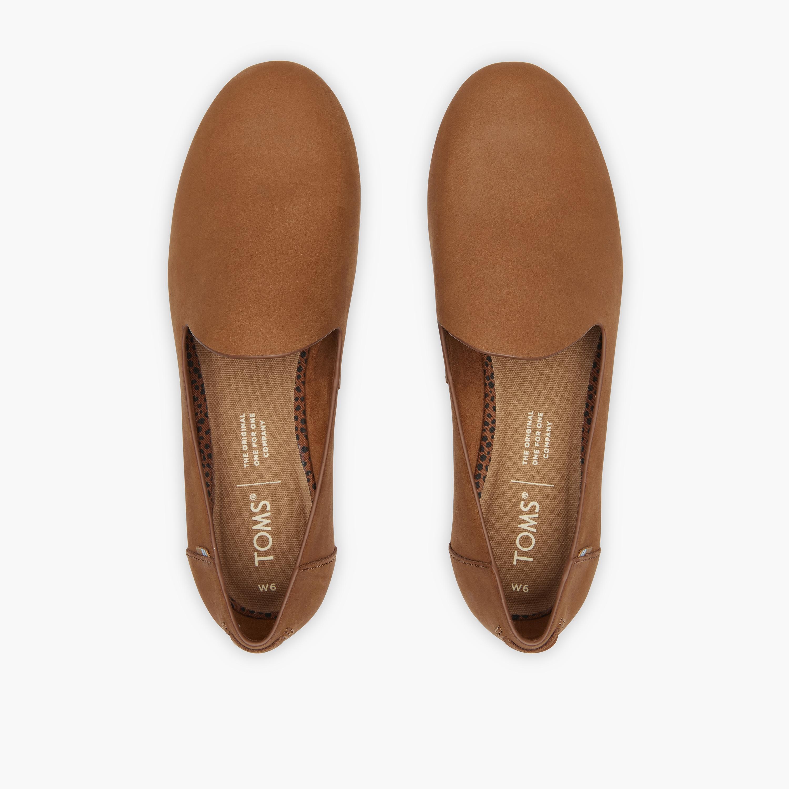 Toms Women's Tan Oiled Nubuck Darcy Flat Pointed Toe Ballerinas 10015798-women-shoes-ballerinas-image-3