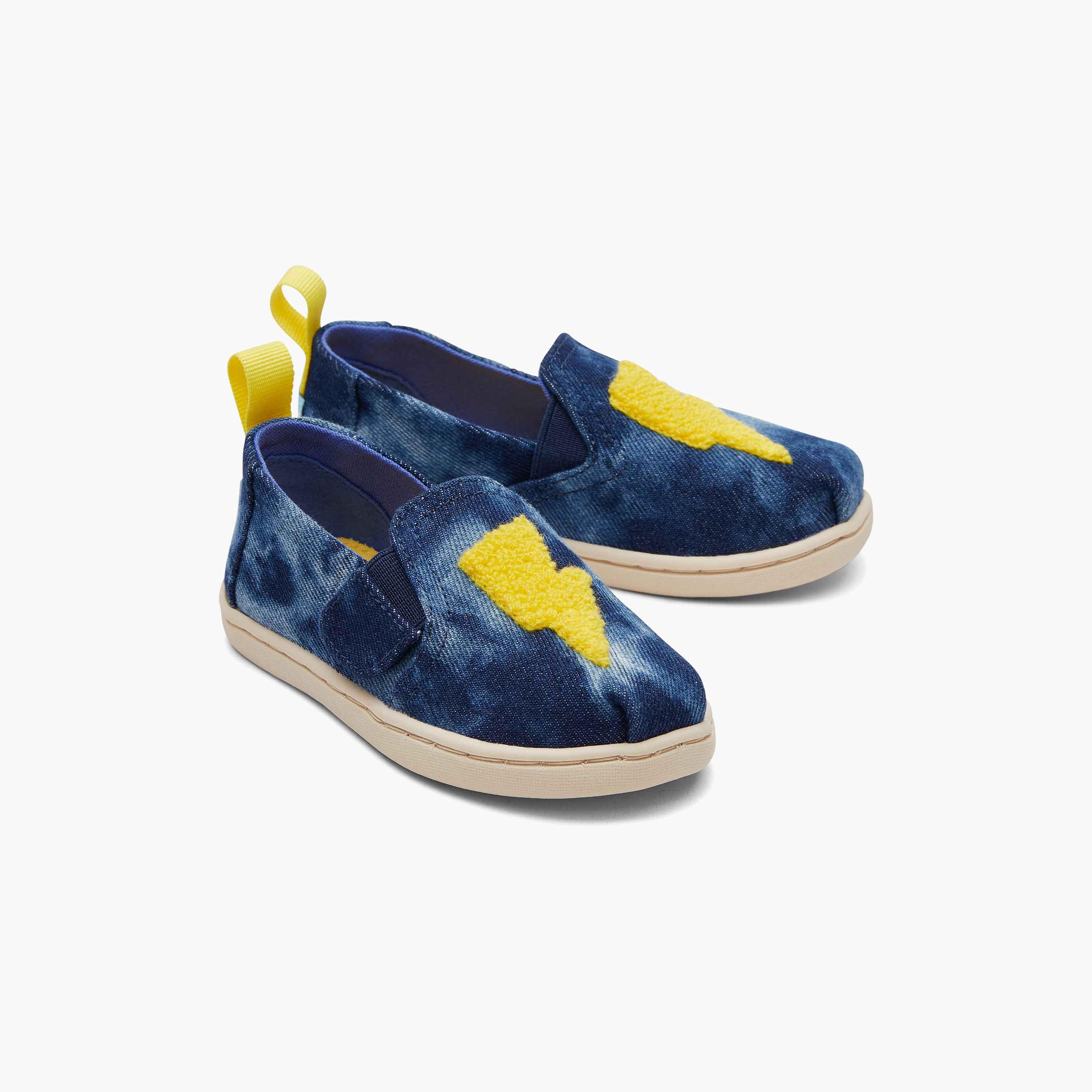 Toms Alpargata Twin Gore Kids Tie & Dye Espadrilles with Fur Detail -boys-shoes-loafers-image-1