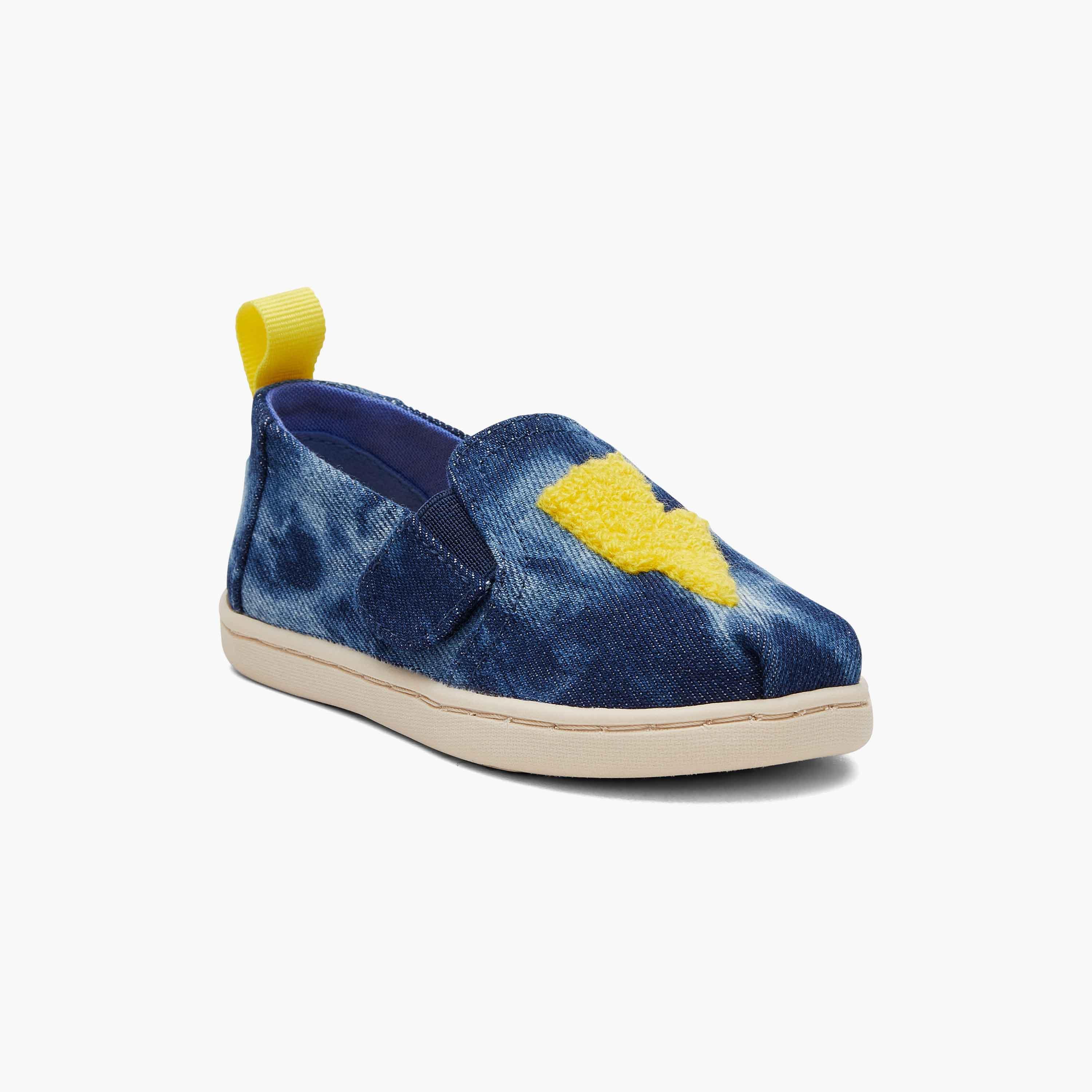 Toms Alpargata Twin Gore Kids Tie & Dye Espadrilles with Fur Detail -boys-shoes-loafers-image-2