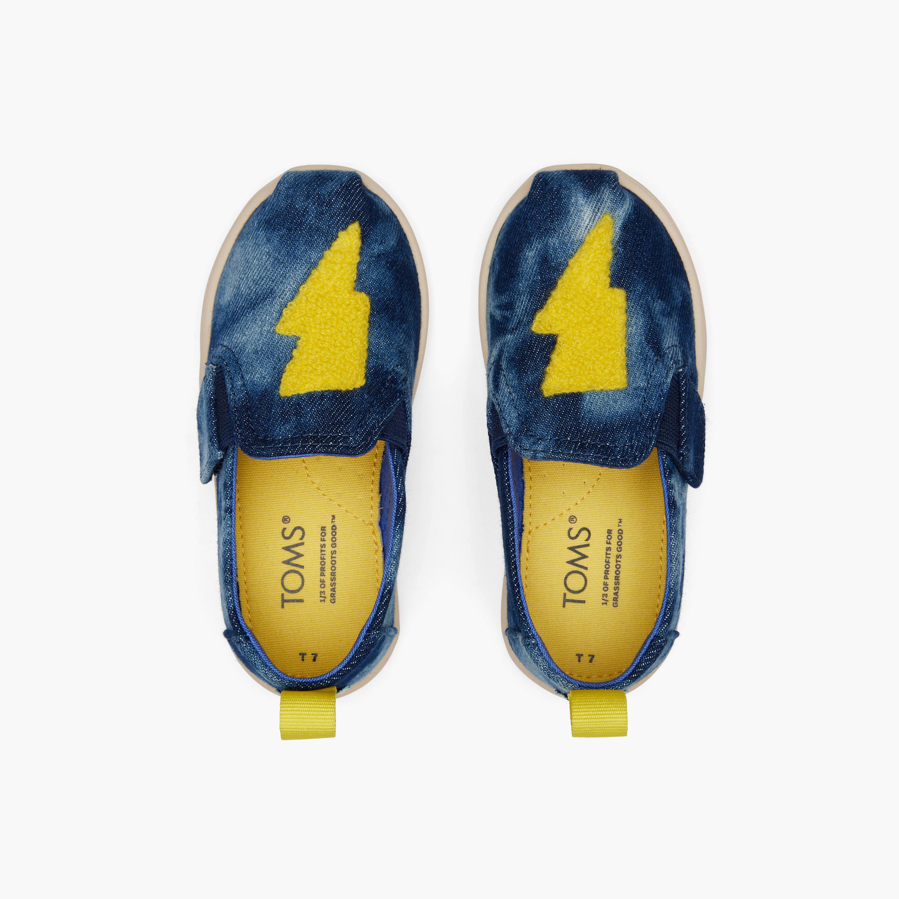 Toms Alpargata Twin Gore Kids Tie & Dye Espadrilles with Fur Detail -boys-shoes-loafers-image-5