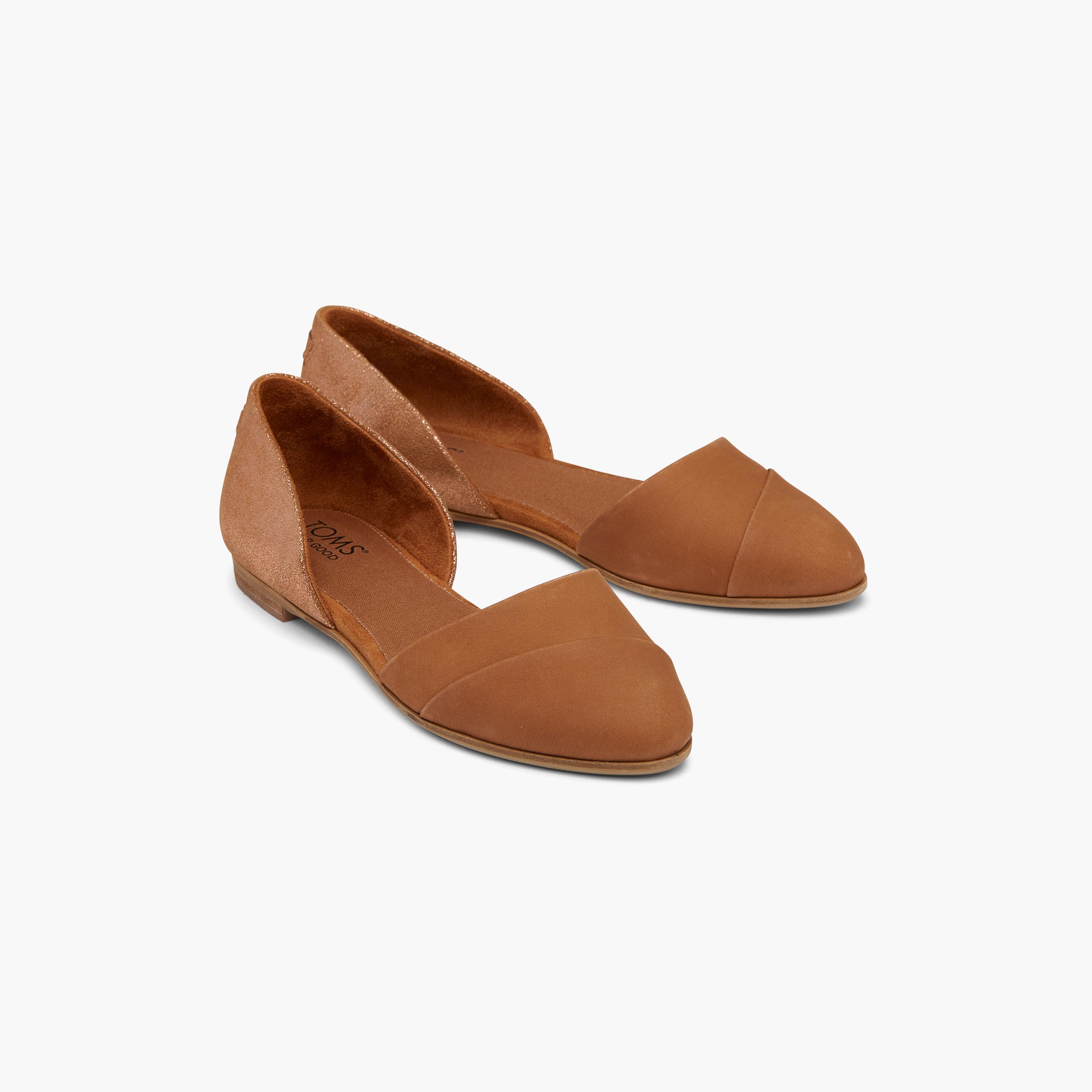 Toms honey leather sale women's jutti mules