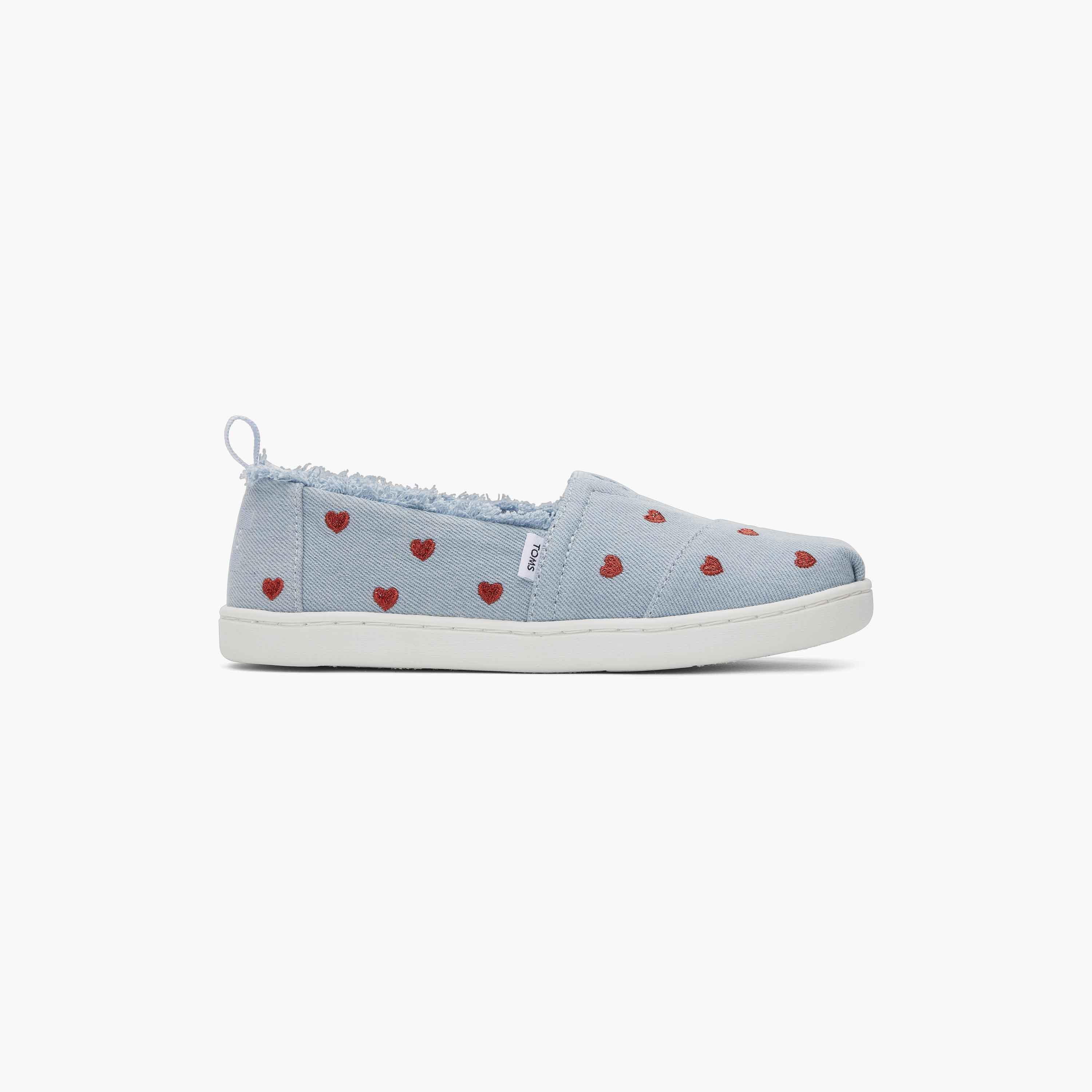حذاء إسبادريل من تومز البارجاتا للأطفال من الدنيم المغسول والقلوب المطرزة-girls-shoes-loafers-image-3