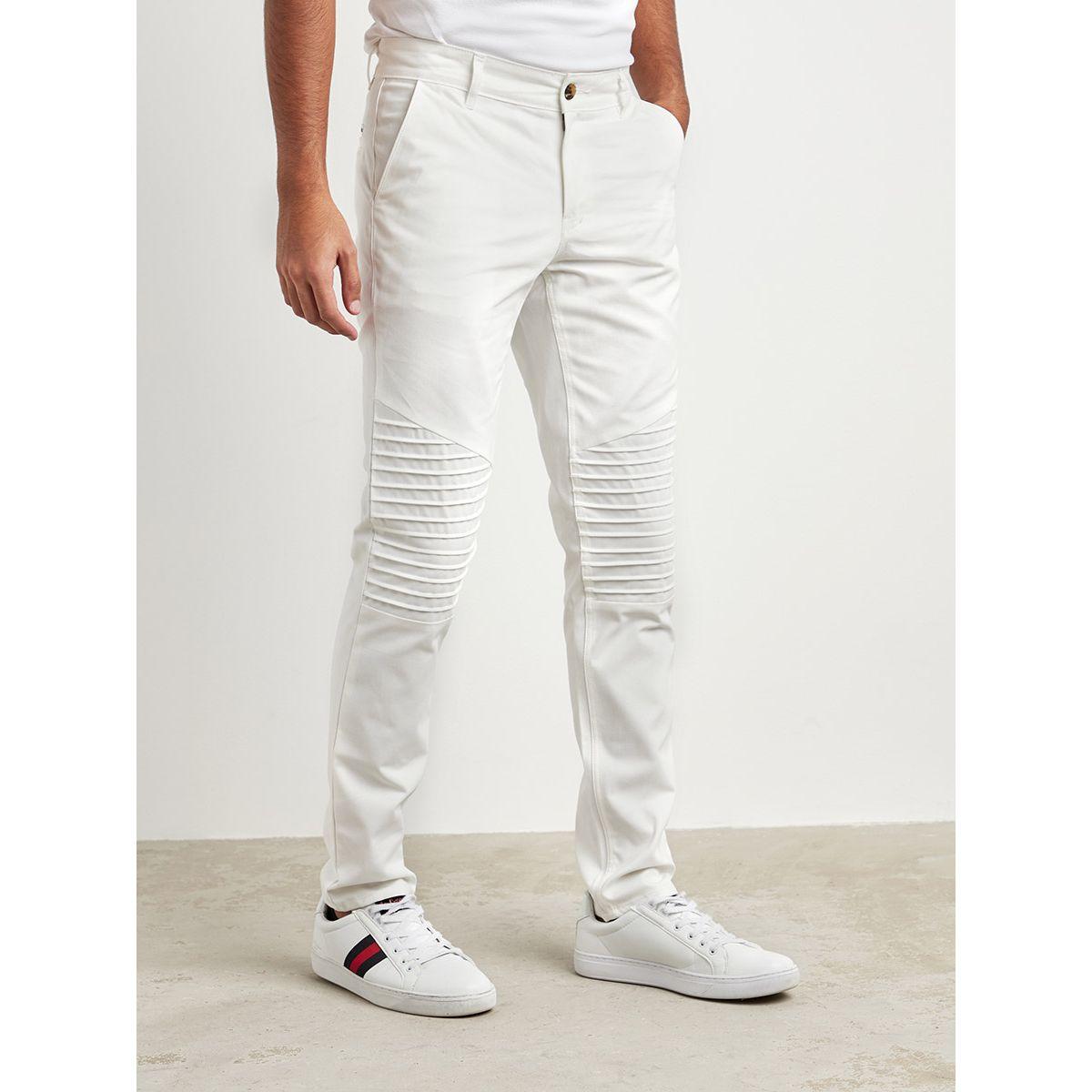 Styli Slim Fit Plain Chinos with Biker Detail-men-clothing-bottoms-trousersandchinos-chinos-image-2