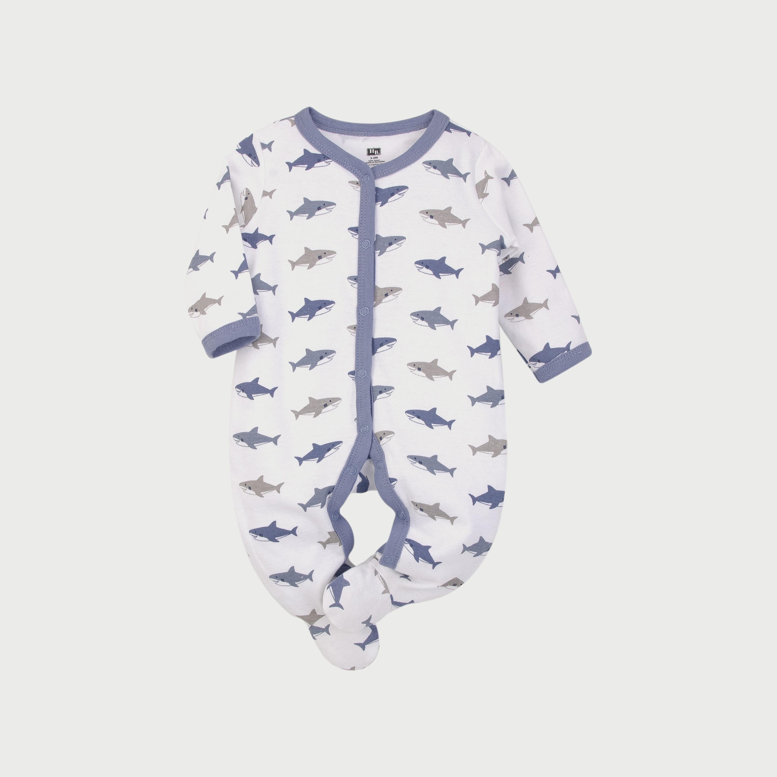Hudson Baby Layette Set 3-Piece Sharks-baby-boys-clothing-rompers-image-2