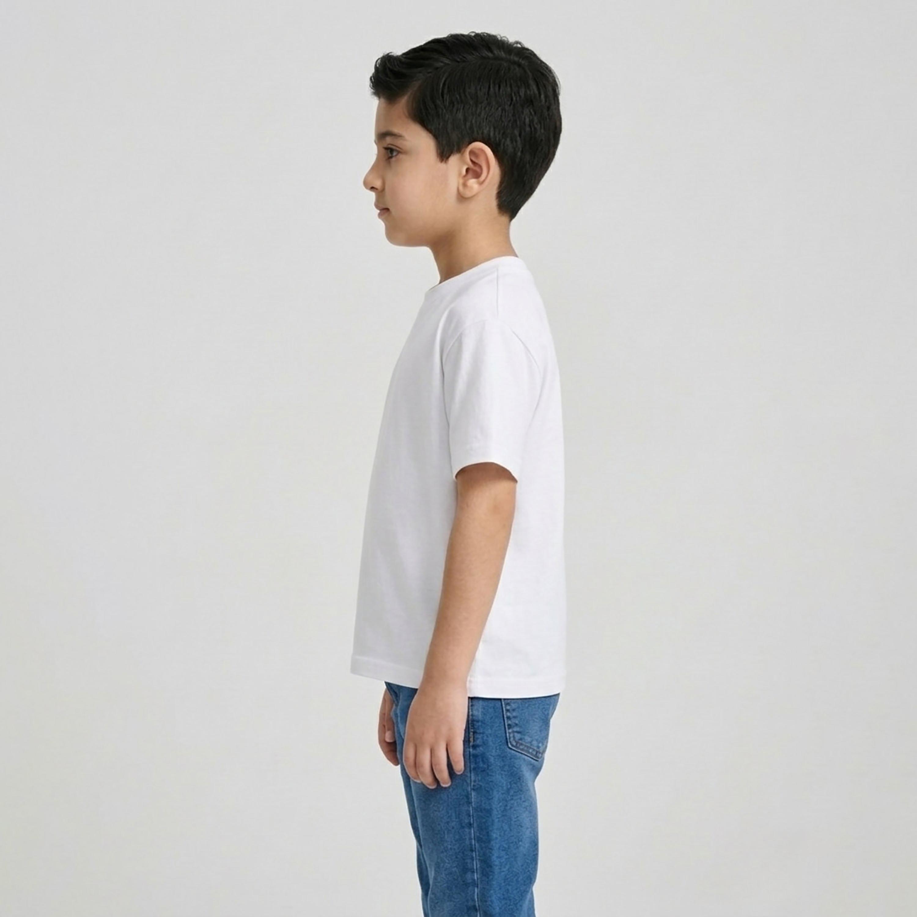 تيشيرت أوفرسايز بقصة بوكسي سادة وأكمام قصيرة من بيبيكلو-boys-clothing-tshirtsandpolos-image-3