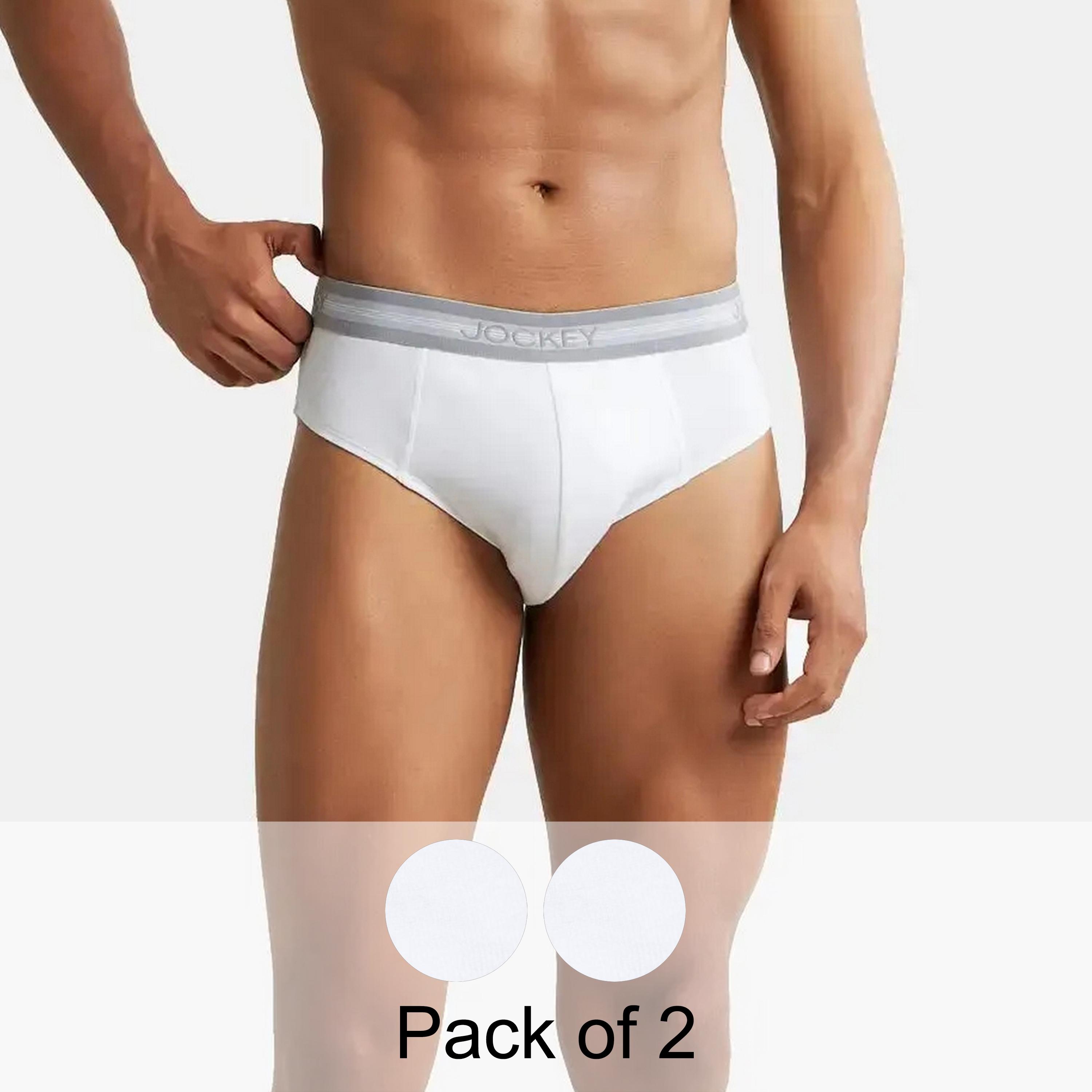 مجموعة من 2 سروال داخلي رجالي سادة من جوكي-men-clothing-innerwear-underwear-image-1