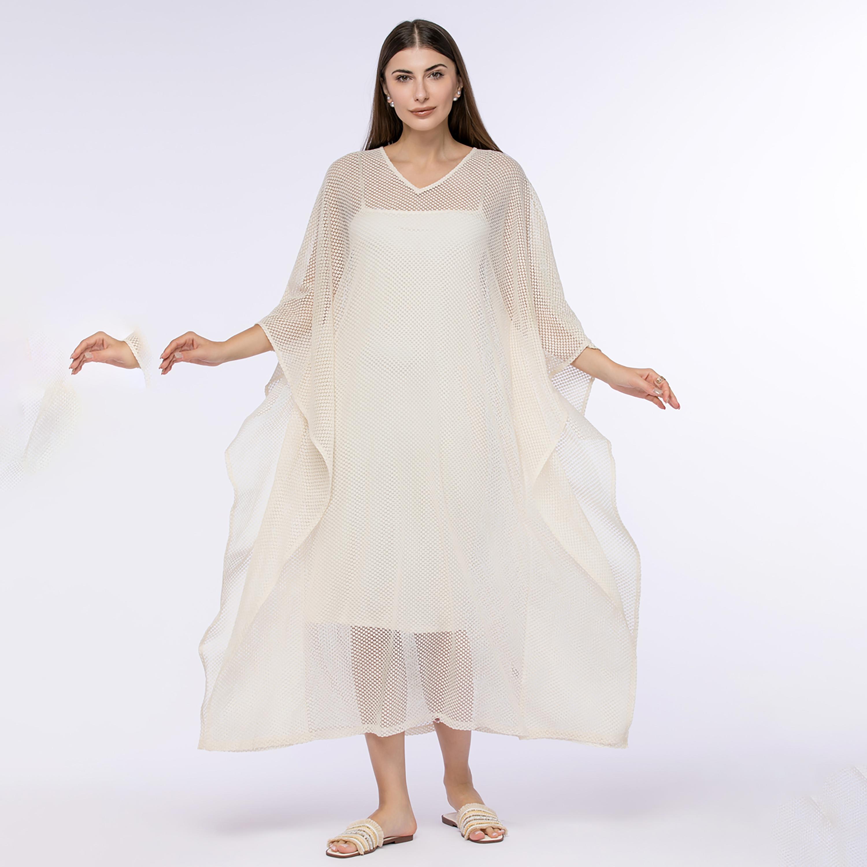 Rina Mesh Dress V-Neck Midi Dress-women-clothing-dresses-image-1
