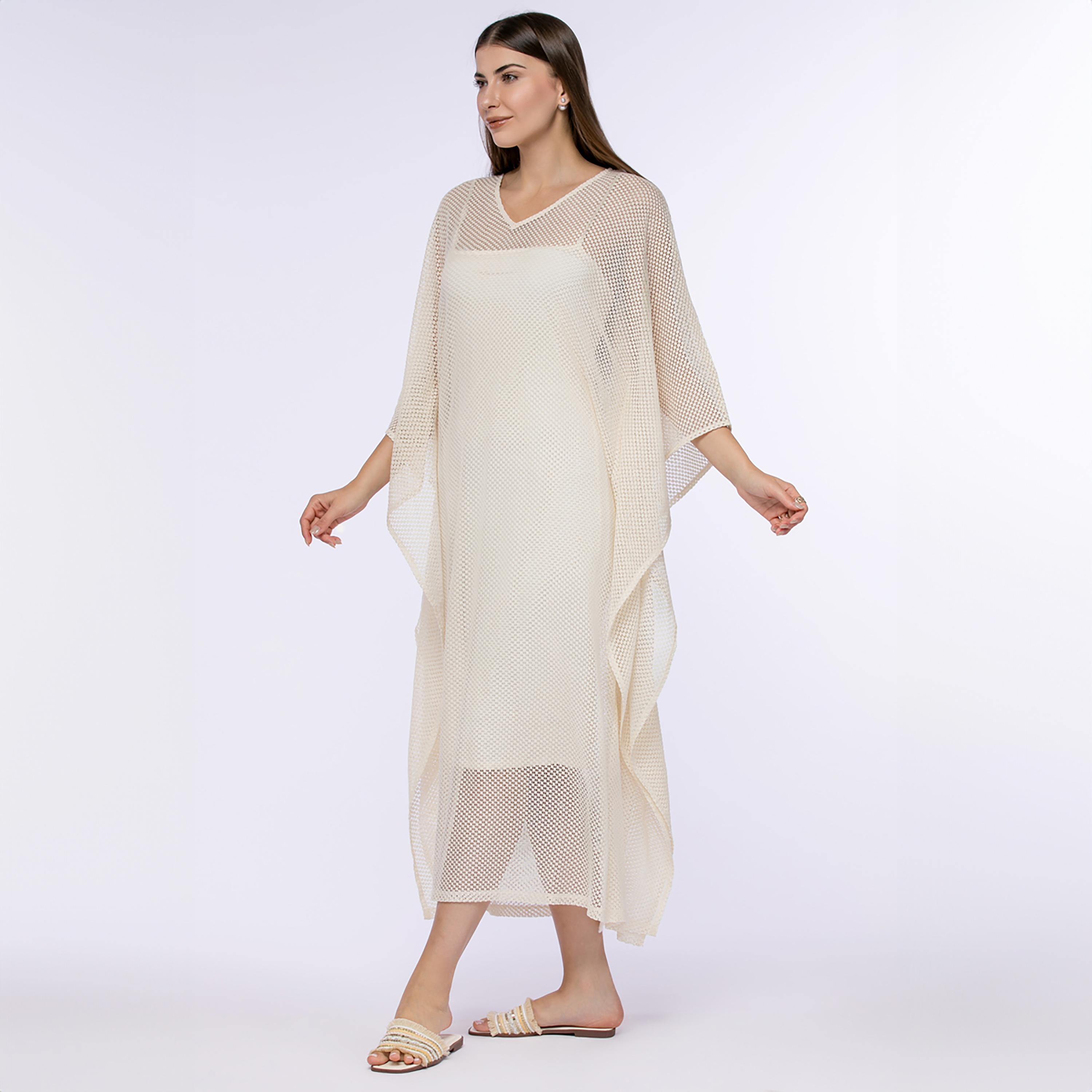 Rina Mesh Dress V-Neck Midi Dress-women-clothing-dresses-image-4