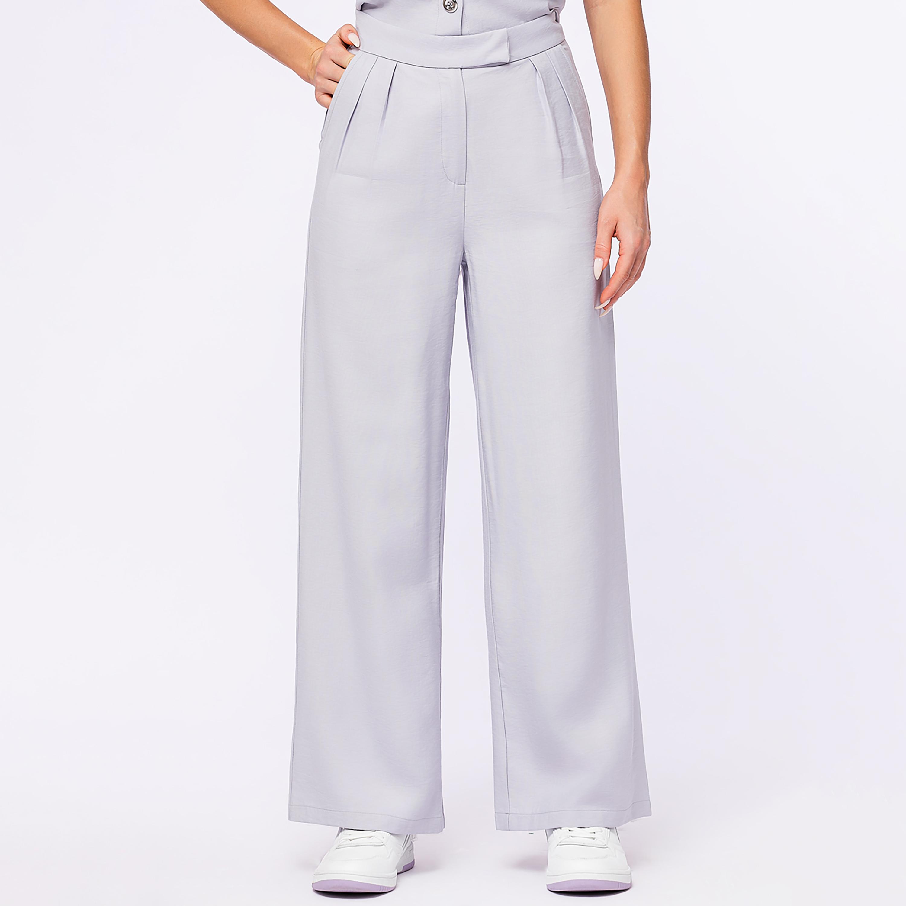 Rina Plain Mid-Rise Hook & Eye Pants with Side Pocket-women-clothing-bottoms-trousers-image-1