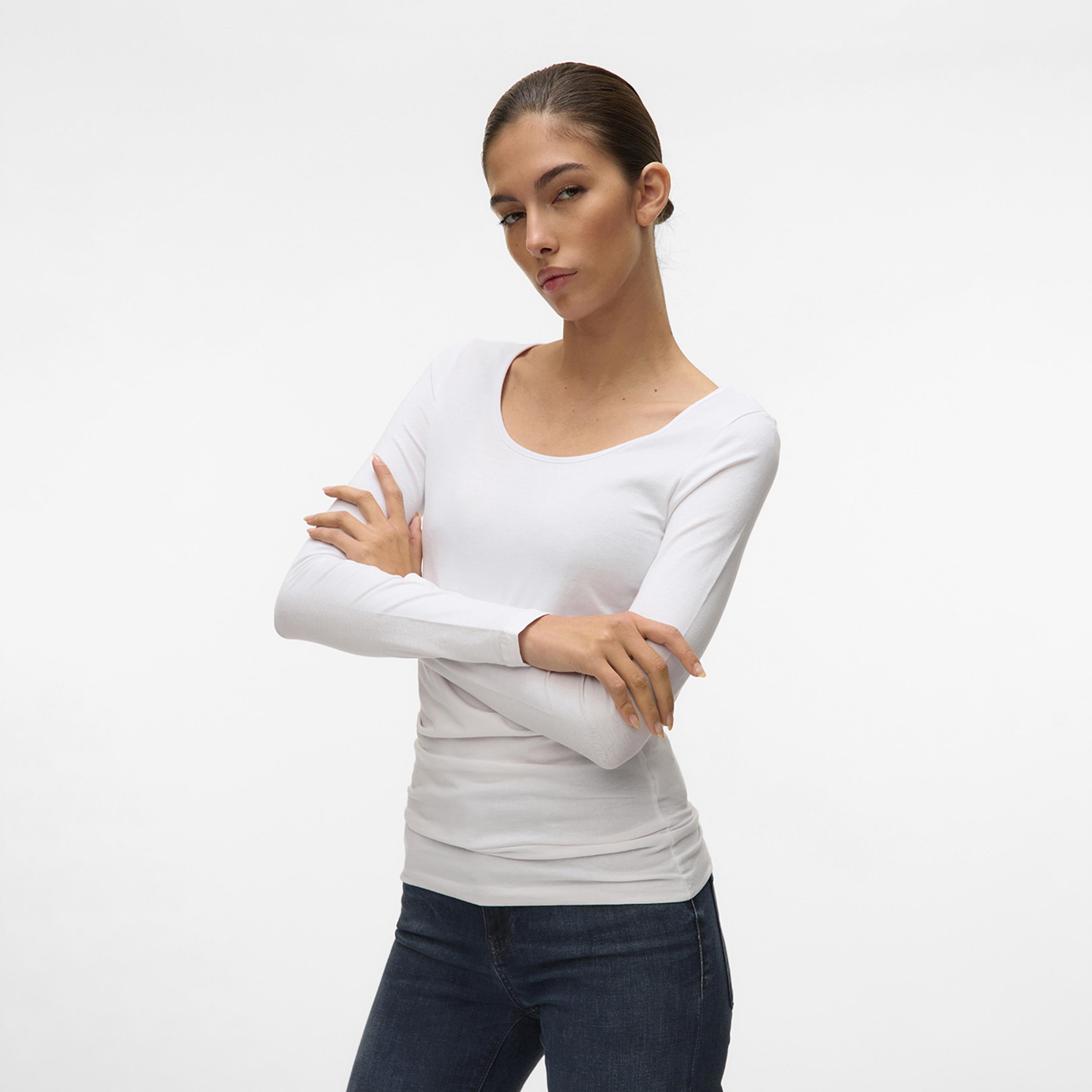 بلوزة نسائية بياقة "سكوب" واسعة من فيرو مودا-women-clothing-shirtsandblouses-blouses-image-5