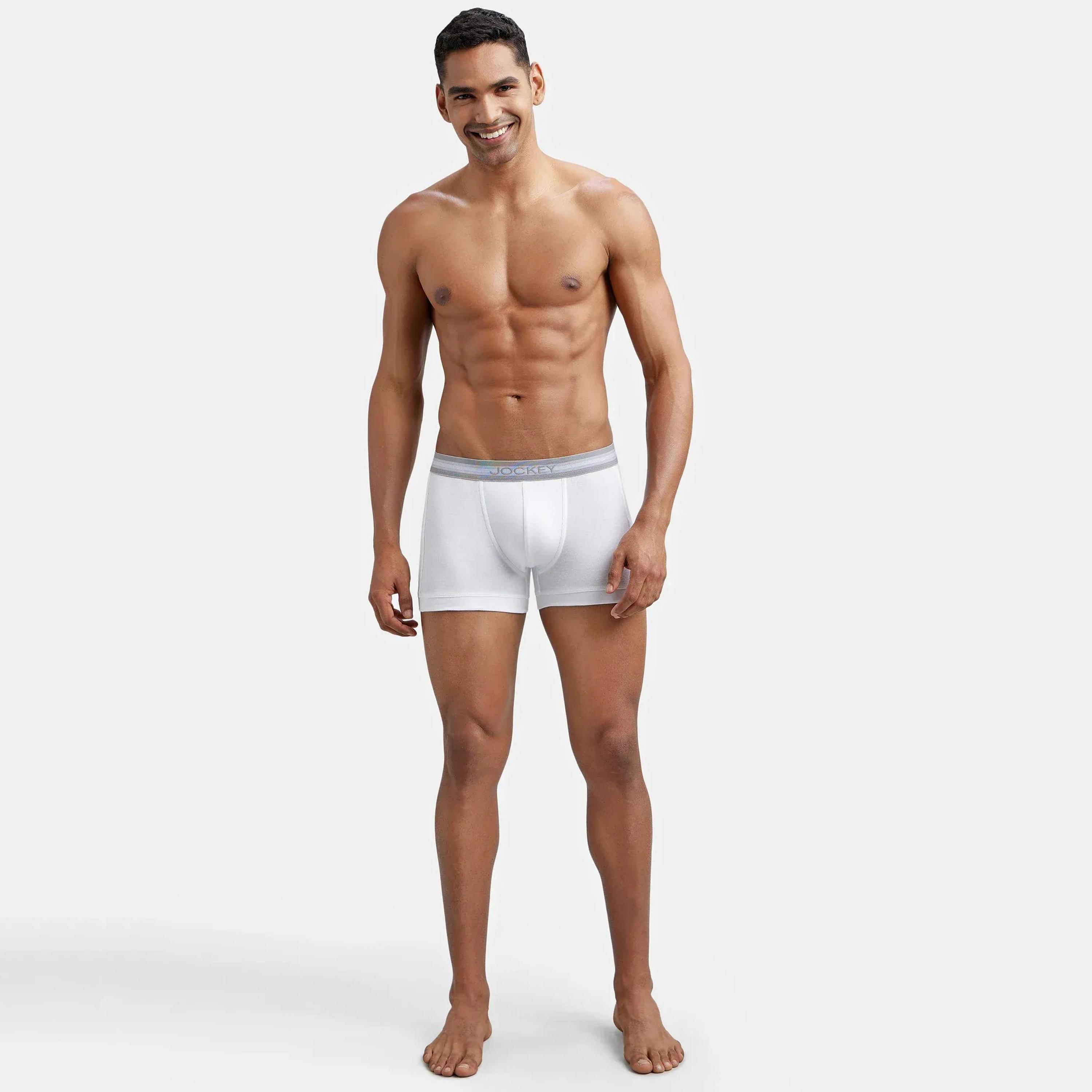 Jockey Brand Print Waistband Men's Trunks-men-clothing-innerwear-underwear-image-2
