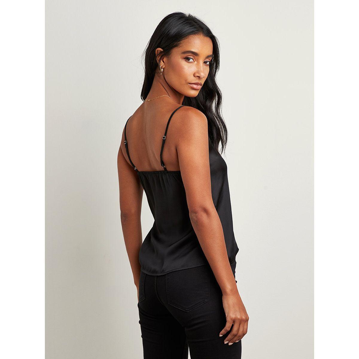 بلوزة ساتان بحمالات رفيعة وتفاصيل دانتيل من ستايلي-women-clothing-tshirts-image-3