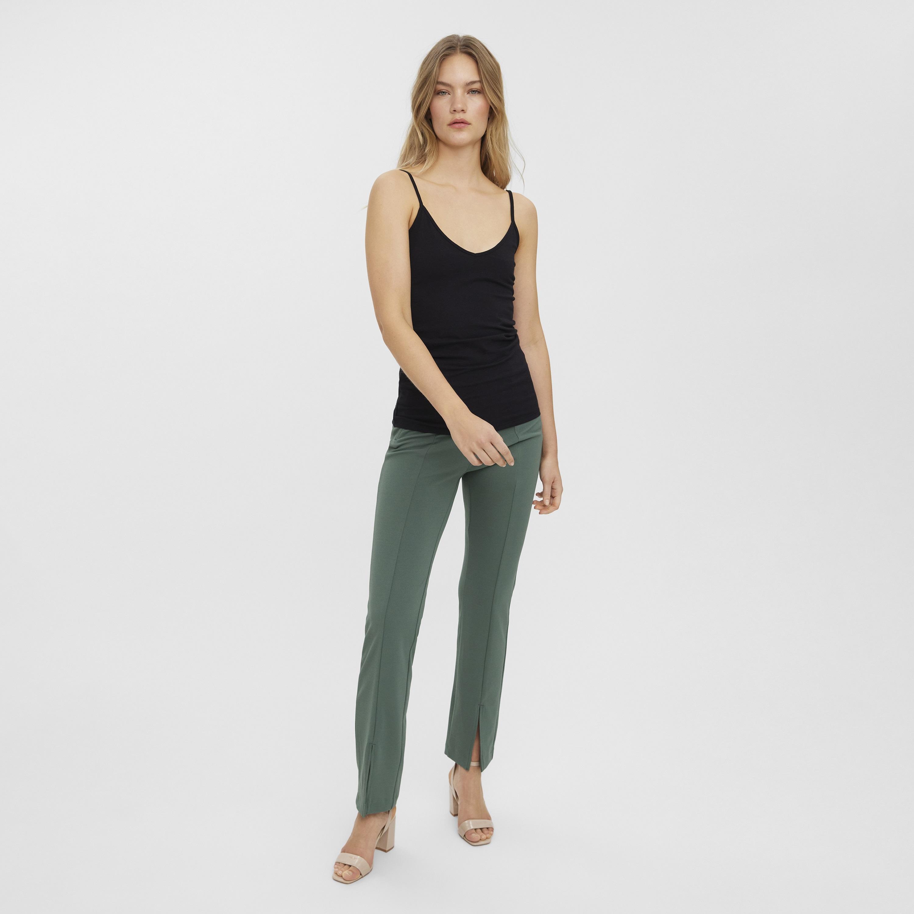Vero Moda Black Organic Cotton Scoop Neck Women's Tank Top-women-clothing-shirtsandblouses-blouses-image-2