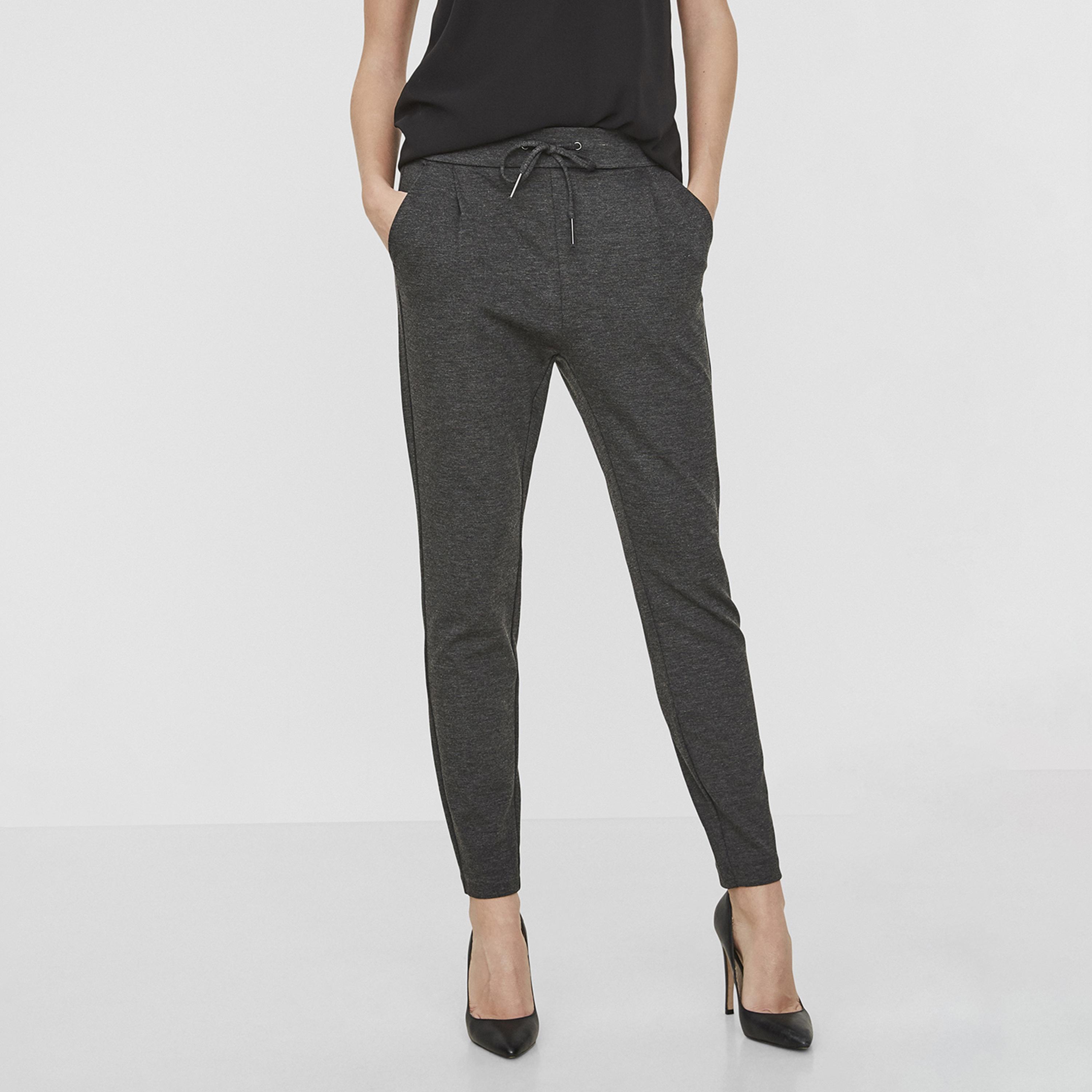 Vero Moda Heather Drawstring Waist Tapered Women's Track Pants-women-clothing-bottoms-joggers-image-1