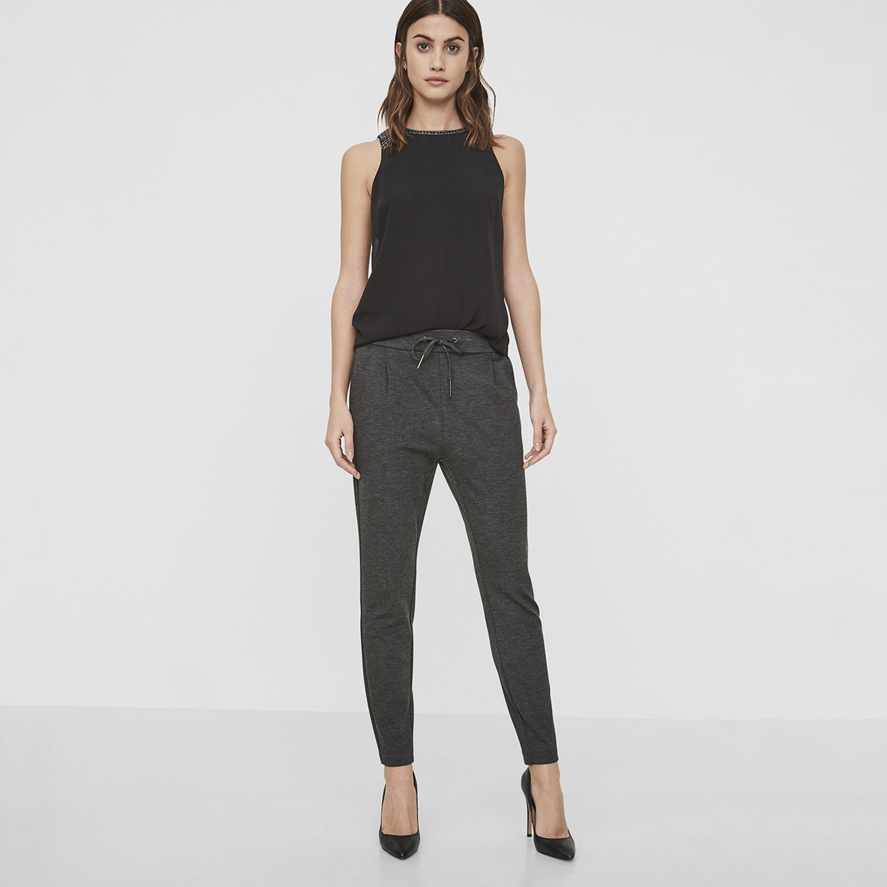 Vero Moda Heather Drawstring Waist Tapered Women's Track Pants-women-clothing-bottoms-joggers-image-2