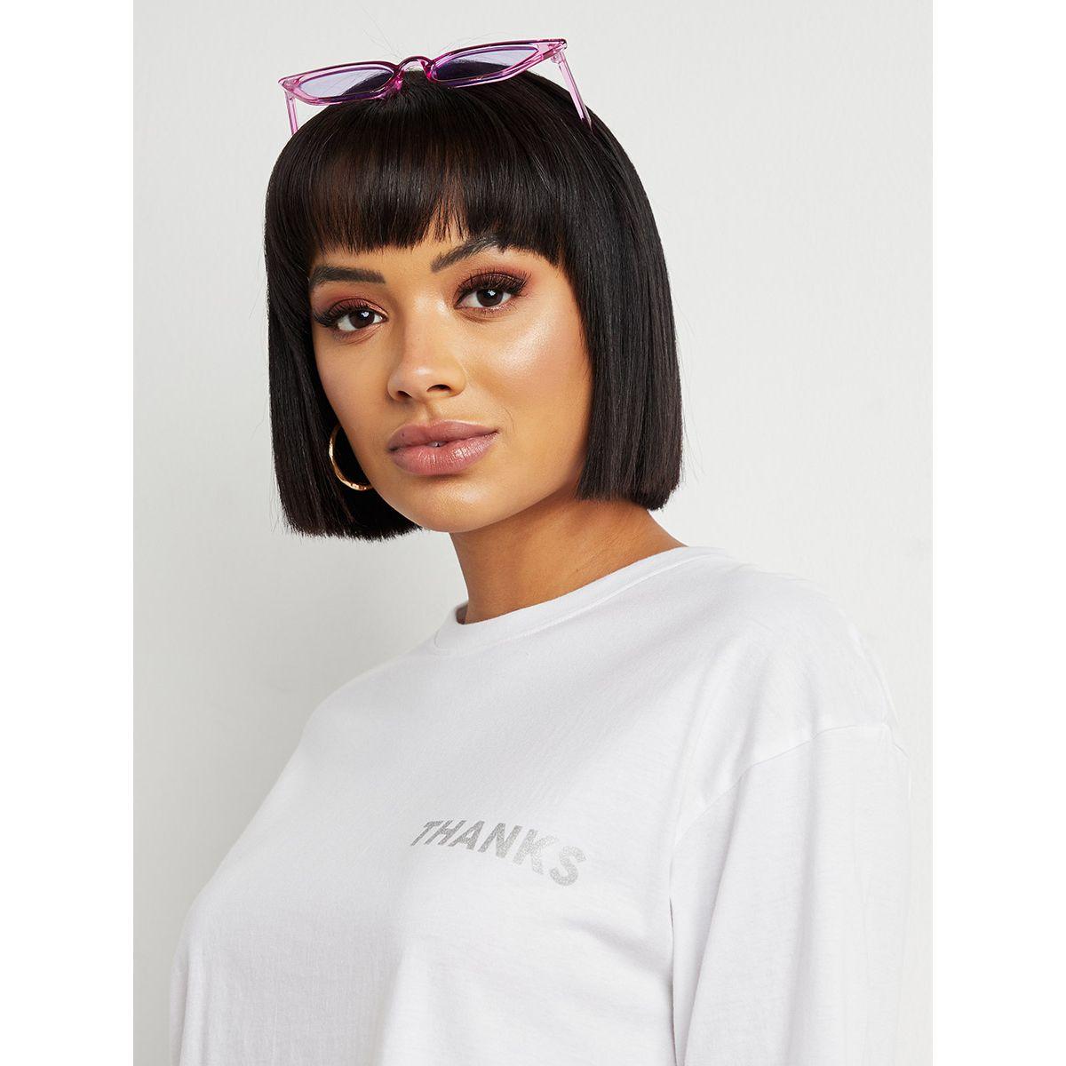تيشيرت مطبوع بقصة قصيرة-women-clothing-tshirts-image-3