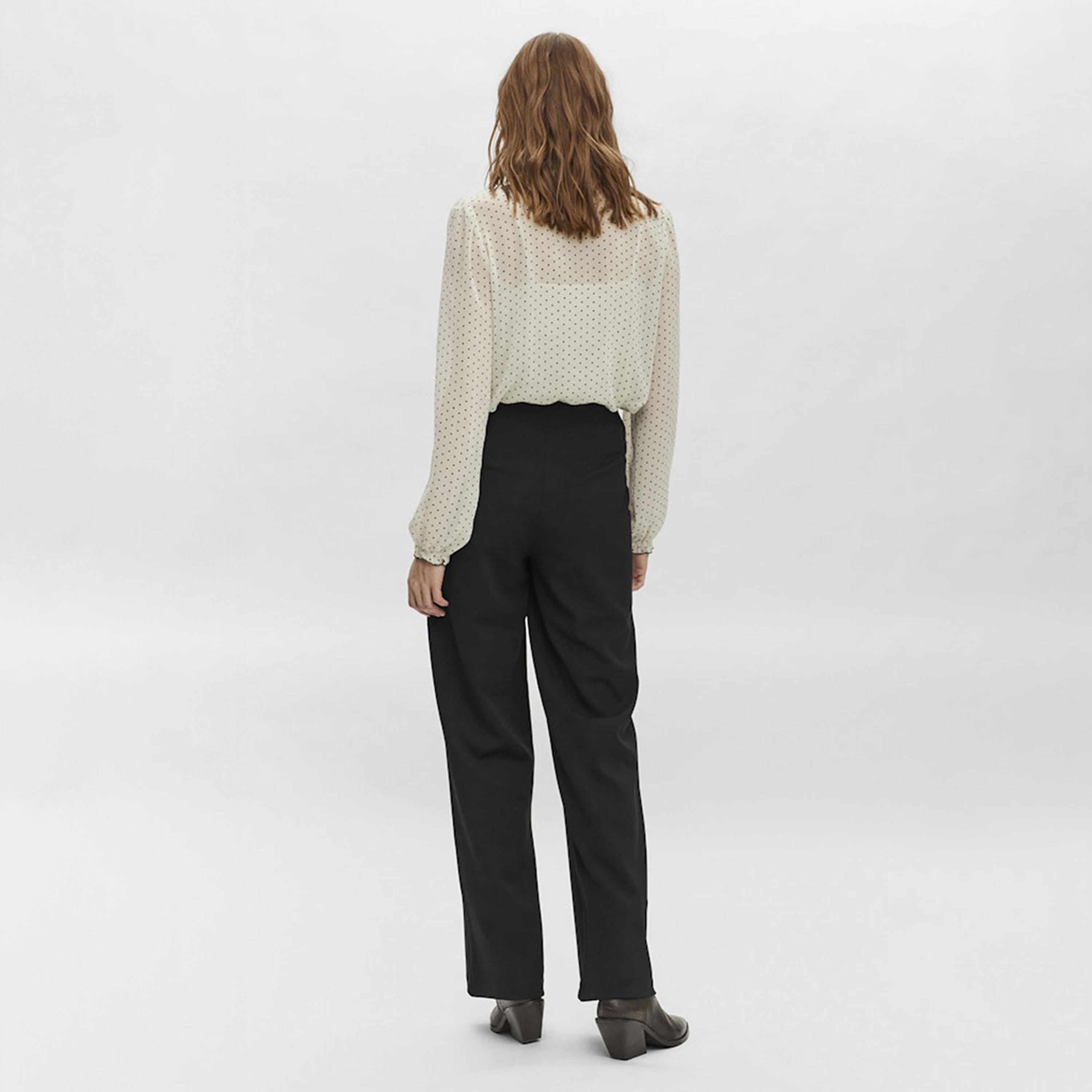Vero Moda Black Concealed Zip Wide Leg Women's Trousers-women-clothing-bottoms-trousers-image-3
