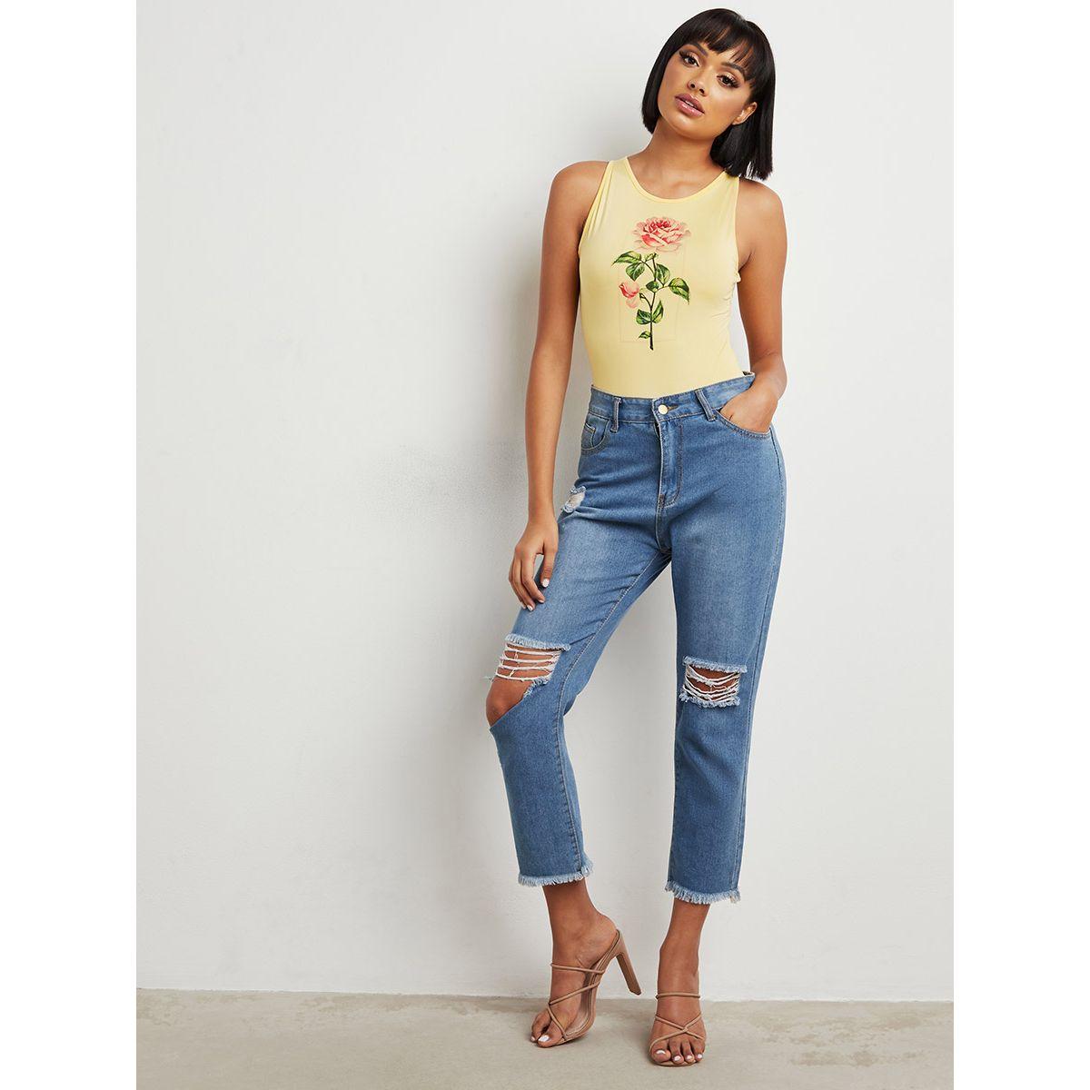 Styli Rose Graphic Print Sleeveless Bodysuit-women-clothing-tshirts-image-3