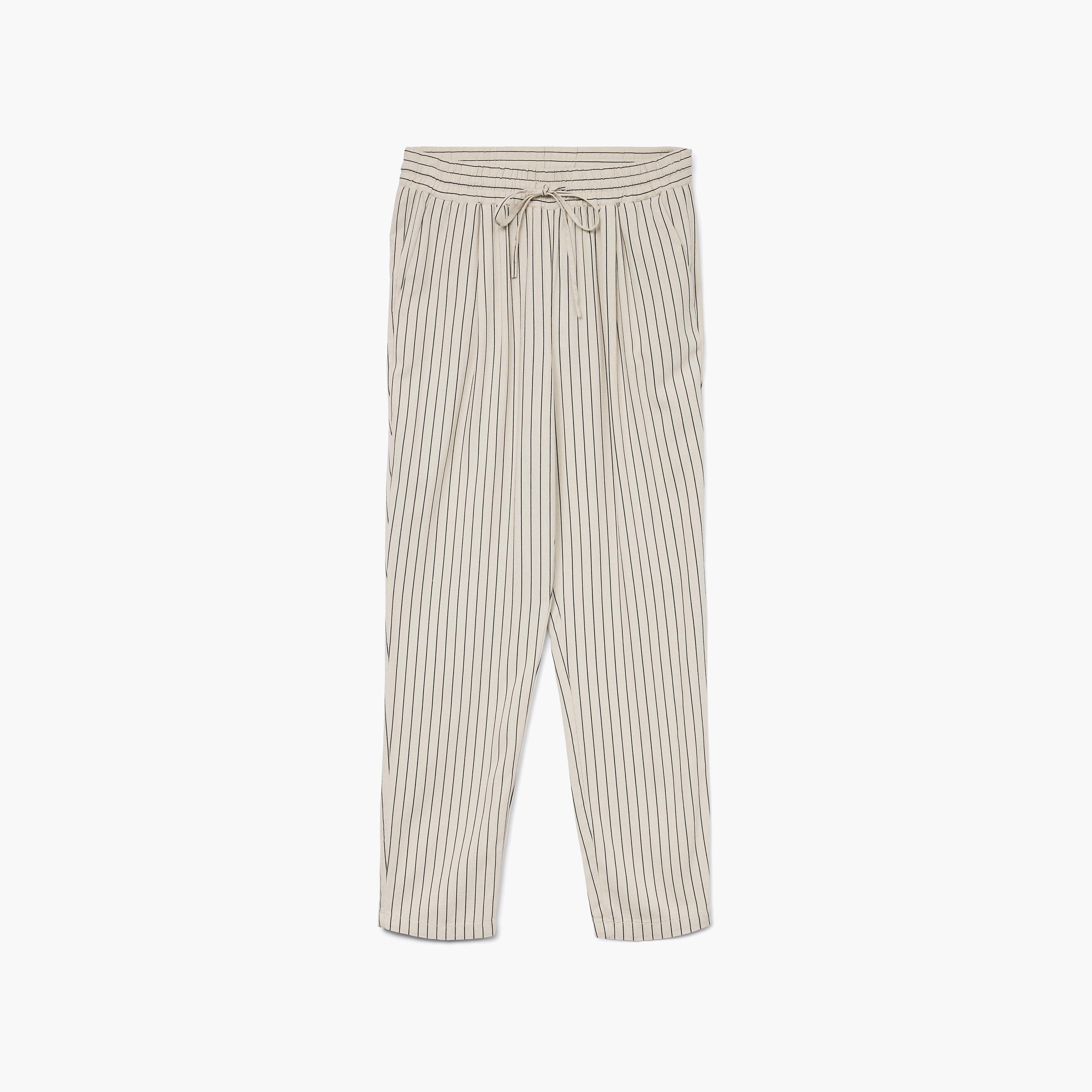 Vero Moda Striped Drawstring Waist Tapered Women's Trousers-women-clothing-trousers-image-6