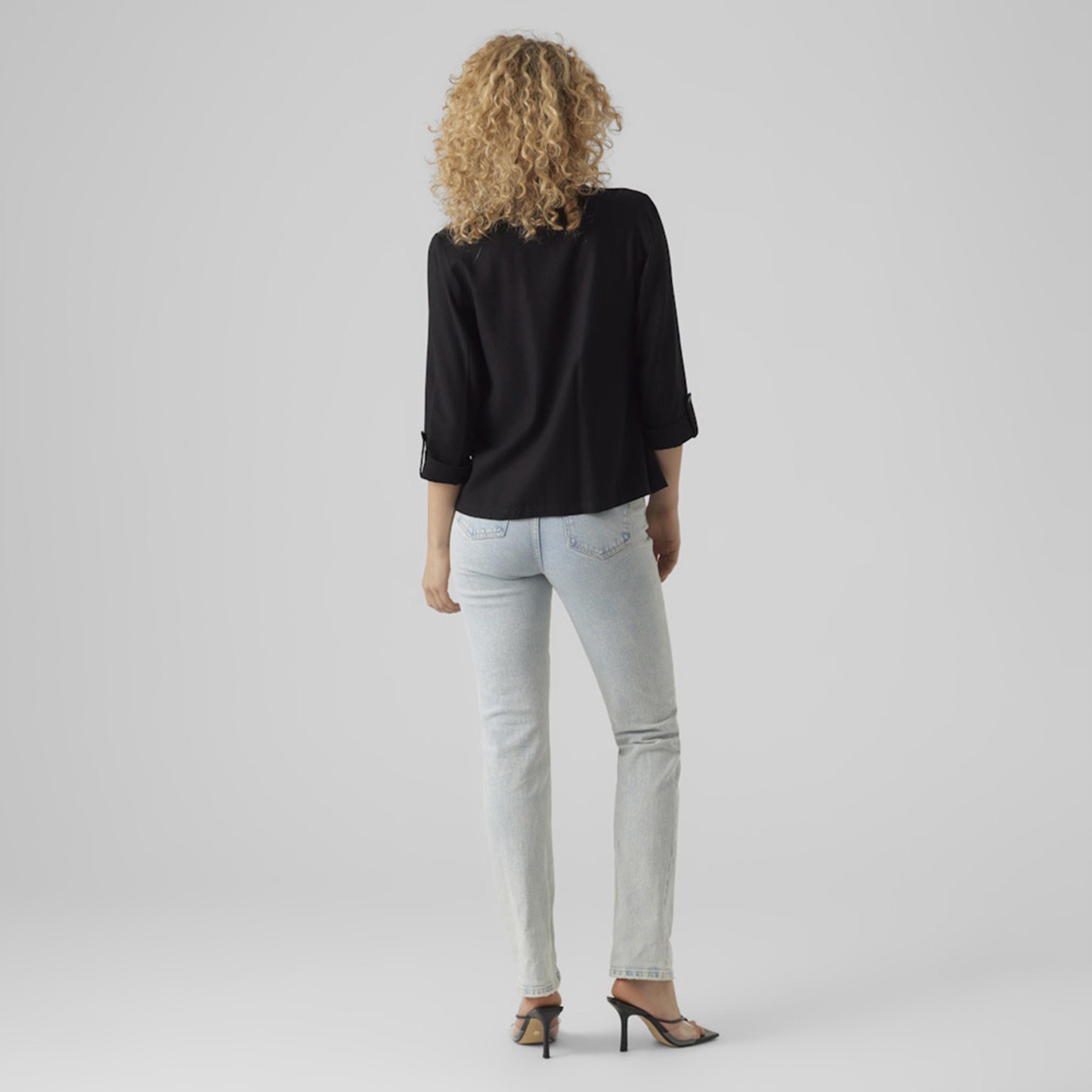 بليزر نسائي بياقة "لابيل" وأكمام قابلة للطي من فيرو مودا-women-clothing-coatsandjackets-blazers-image-7